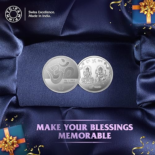 MMTC-PAMP 999.9 Purity of 10 Gram Silver Coin Ganesh Lakshmi