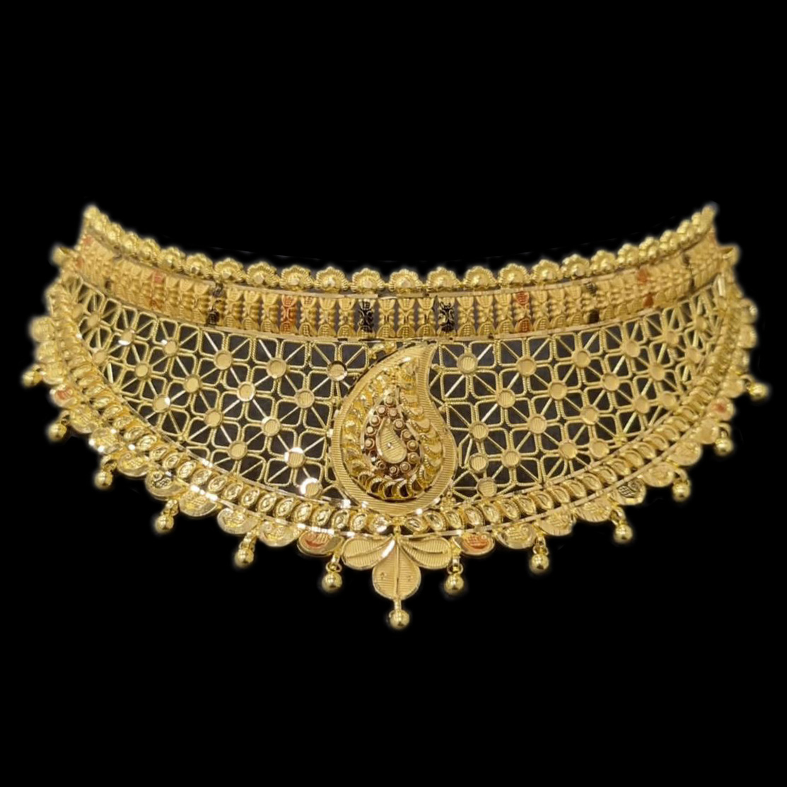 GUINEA 22k GOLD TRADITIONAL CHOKER SET FOR PARTY AND WEDDING WEAR
