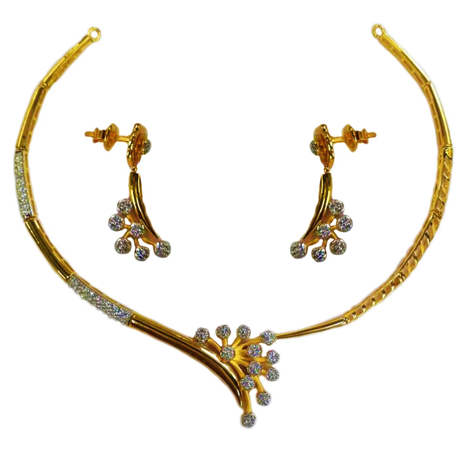 GUINEA 22k GOLD DESIGNER NECKLACE SET