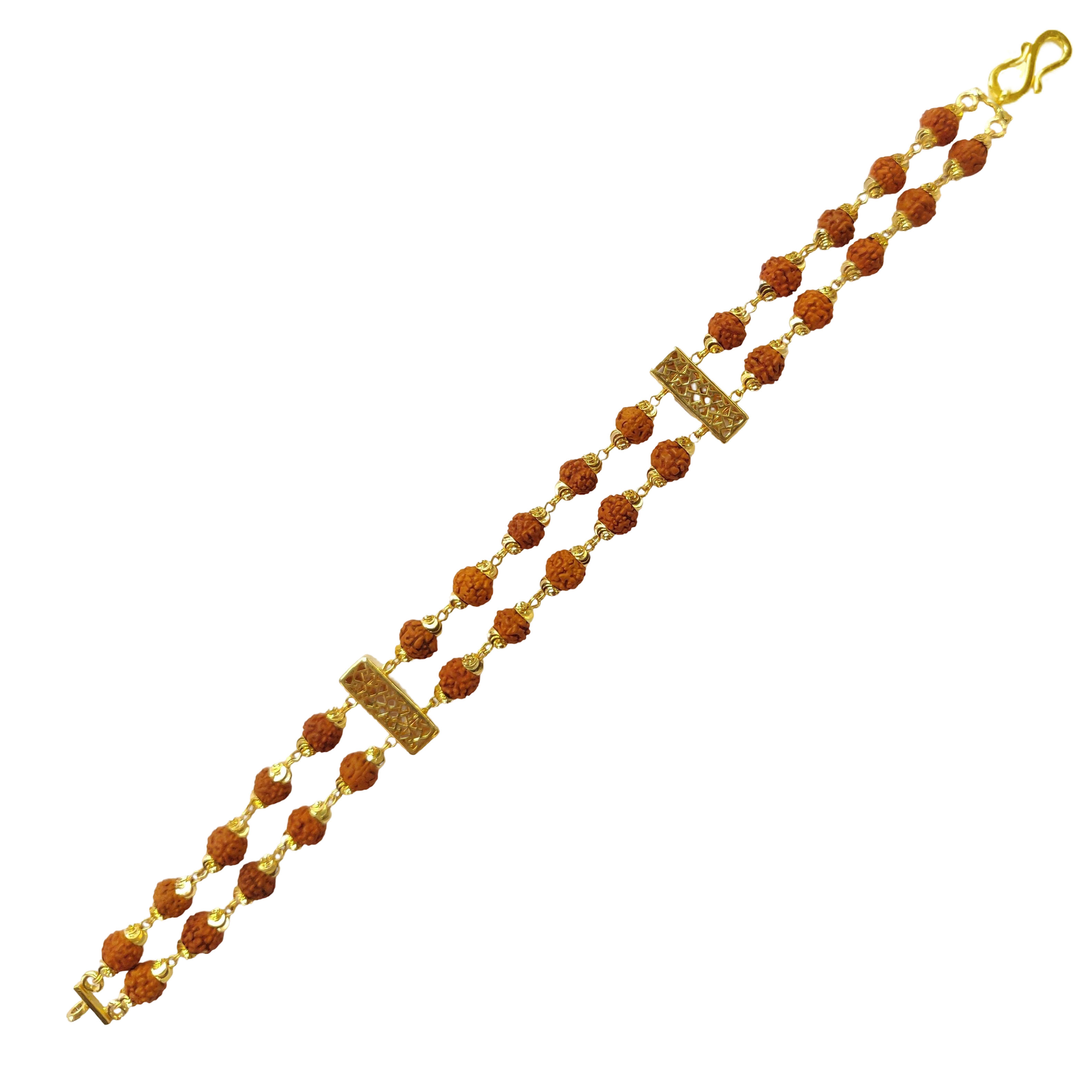 GUINEA 22K Gold Modern Rudraksha Bracelet