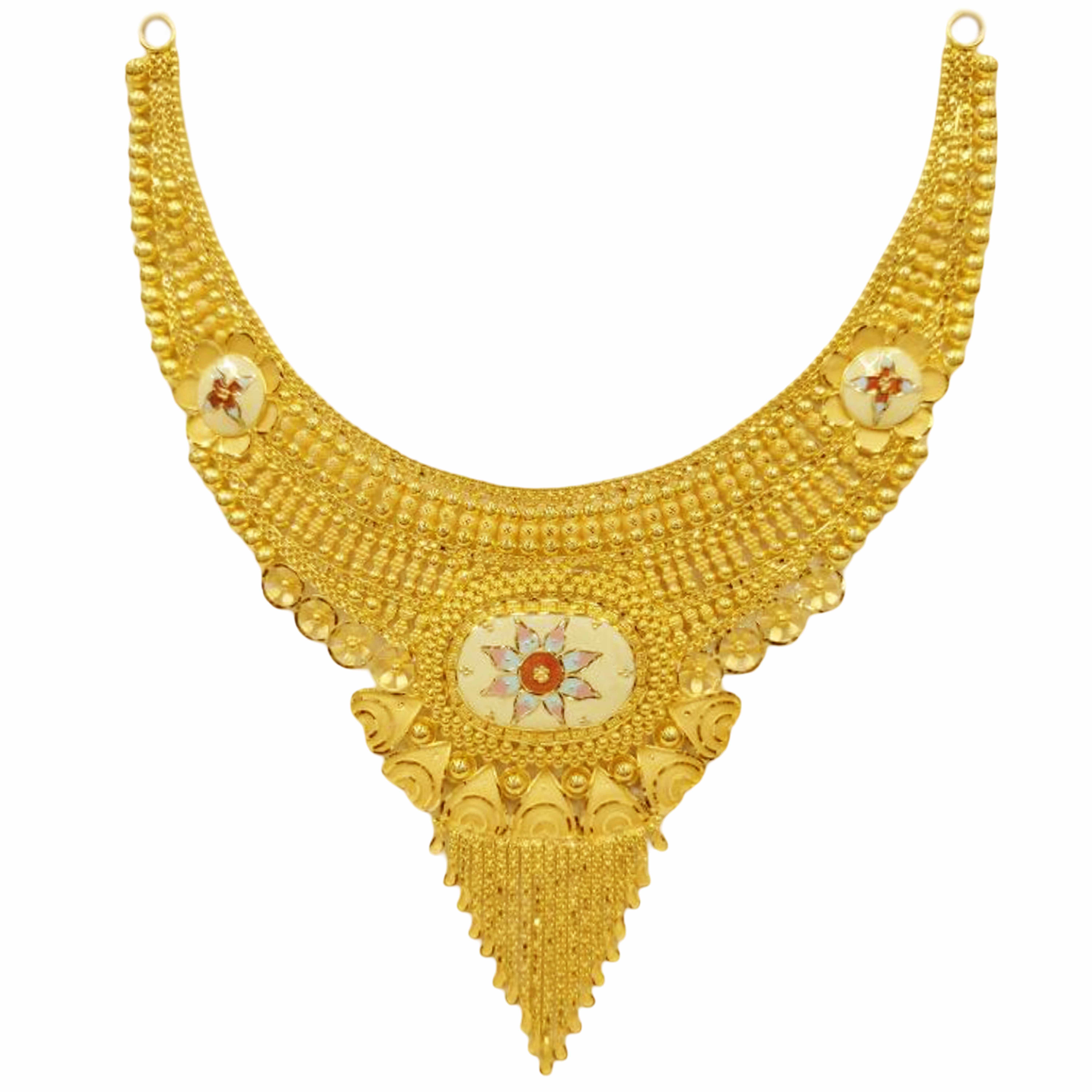 GUINEA 22k GOLD DESIGNER NECKLACE SET