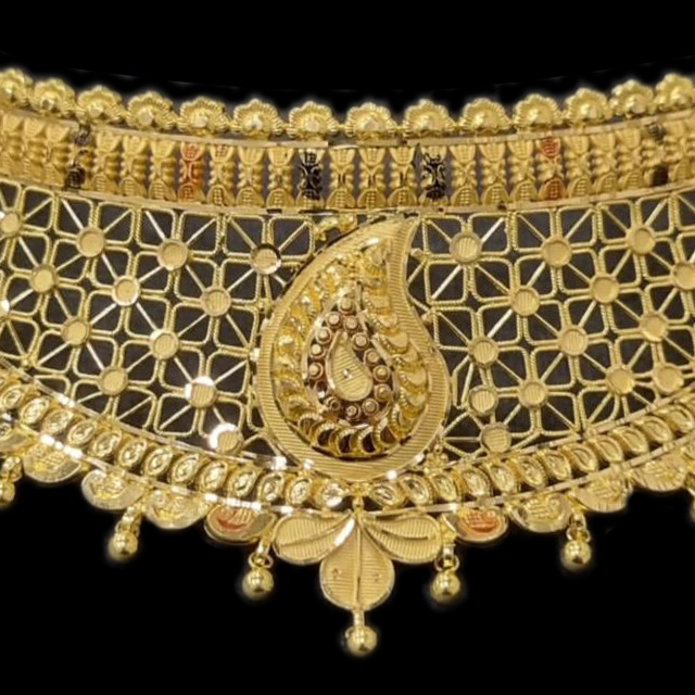 GUINEA 22k GOLD TRADITIONAL CHOKER SET FOR PARTY AND WEDDING WEAR