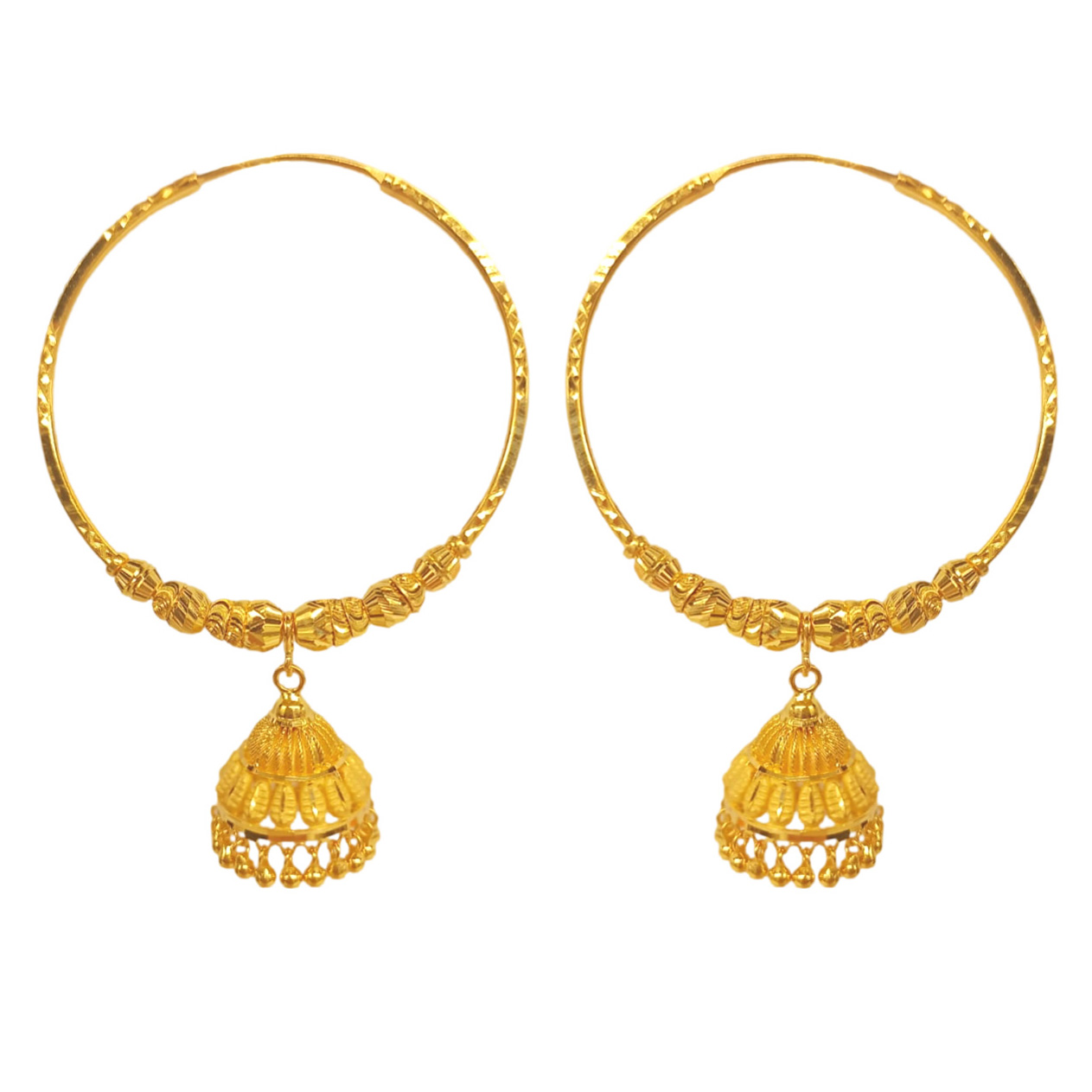 GUINEA 22K GOLD EXCLUSIVE  BALI JHUMKA FOR WOMEN AND GIRLS