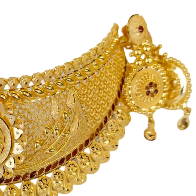 GUINEA 22k GOLD TRADITIONAL CHOKER SET FOR PARTY AND WEDDING WEAR