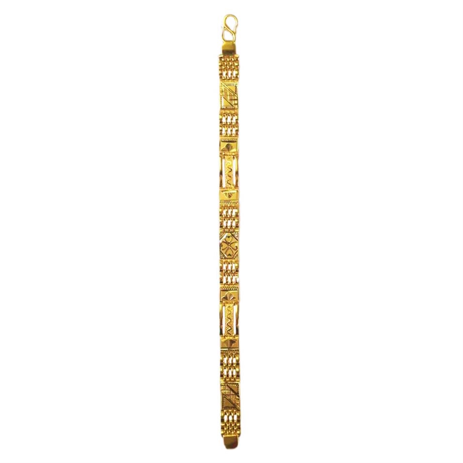 18K, 22K Real Yellow Gold Beaded Chain Link Bracelet, Hallmark Stamped Wide  Handmade Stylish Links Real Gold Men's Curb Bracelet 6 MM - Etsy | Man gold  bracelet design, Mens bracelet gold