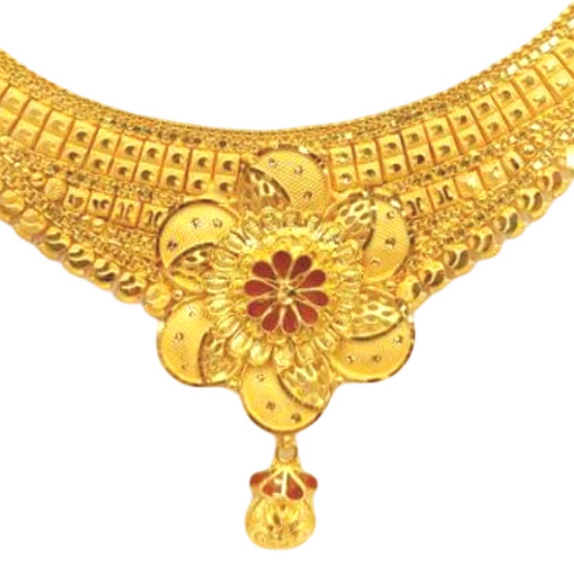 GUINEA 22k GOLD TRADITIONAL NECKLACE SET