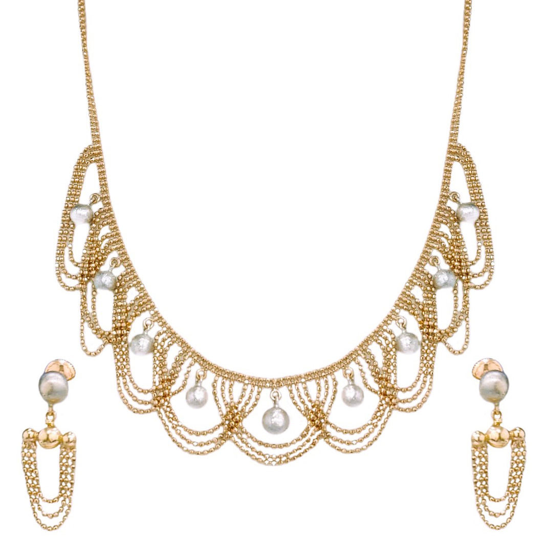 GUINEA 18k GOLD DESIGNER NECKLACE SET