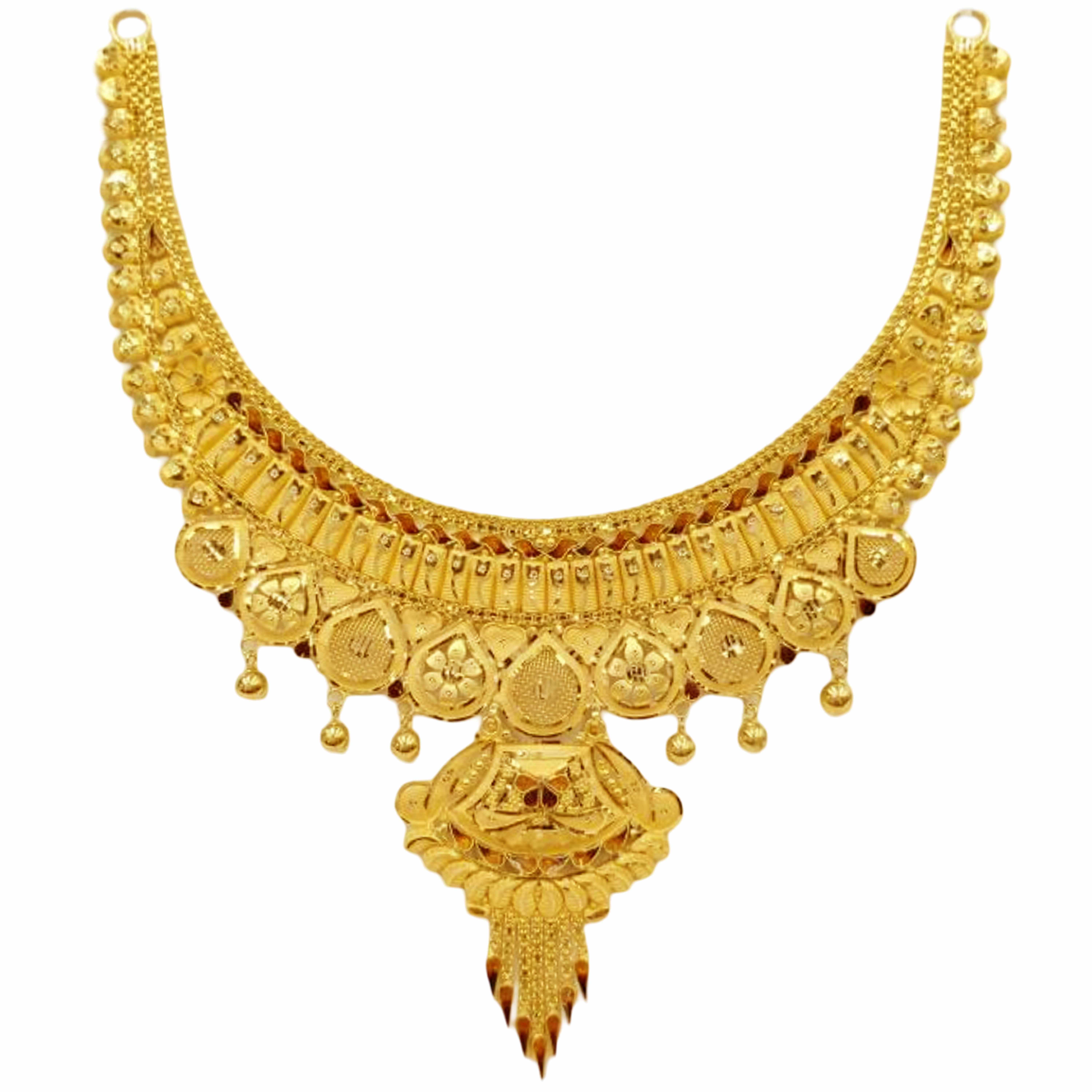 GUINEA 22k GOLD DESIGNER NECKLACE SET