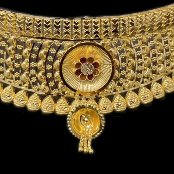 GUINEA 22k GOLD TRADITIONAL CHOKER SET FOR PARTY AND WEDDING WEAR