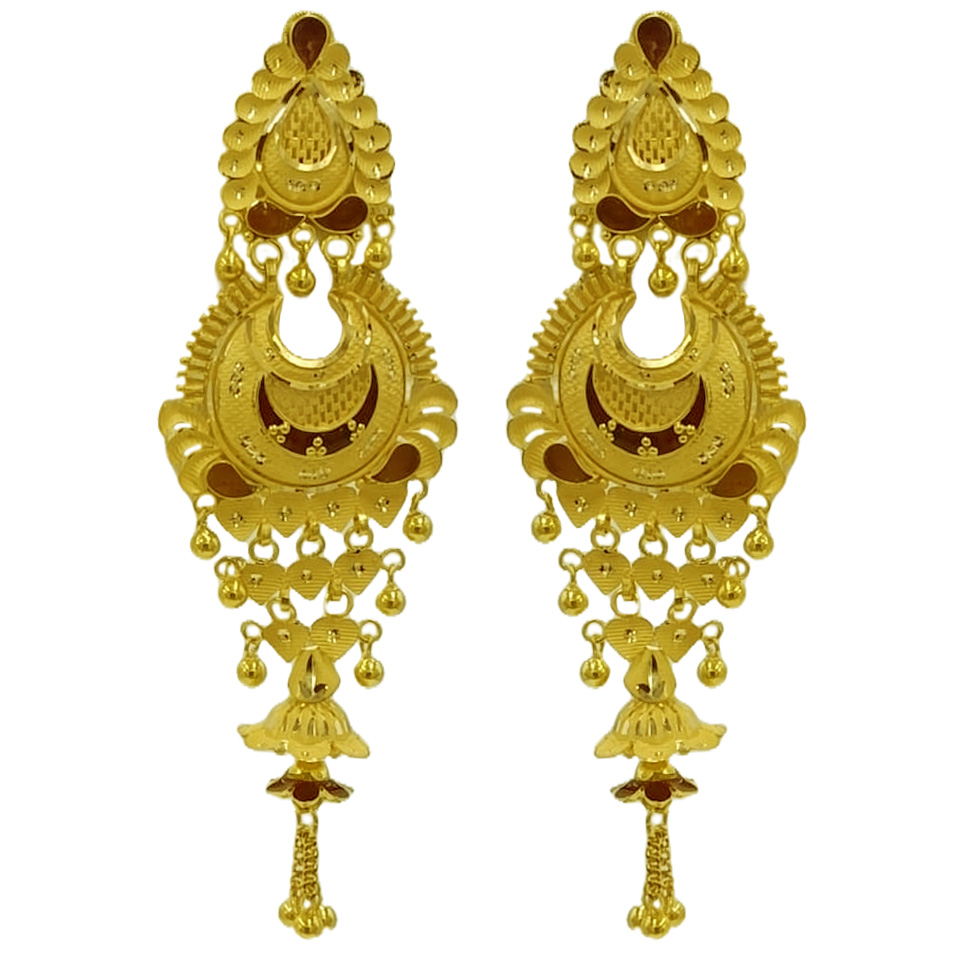 GUINEA 22k GOLD EXCLUSIVE EARING FOR PARTY AND WEDDING WEAR