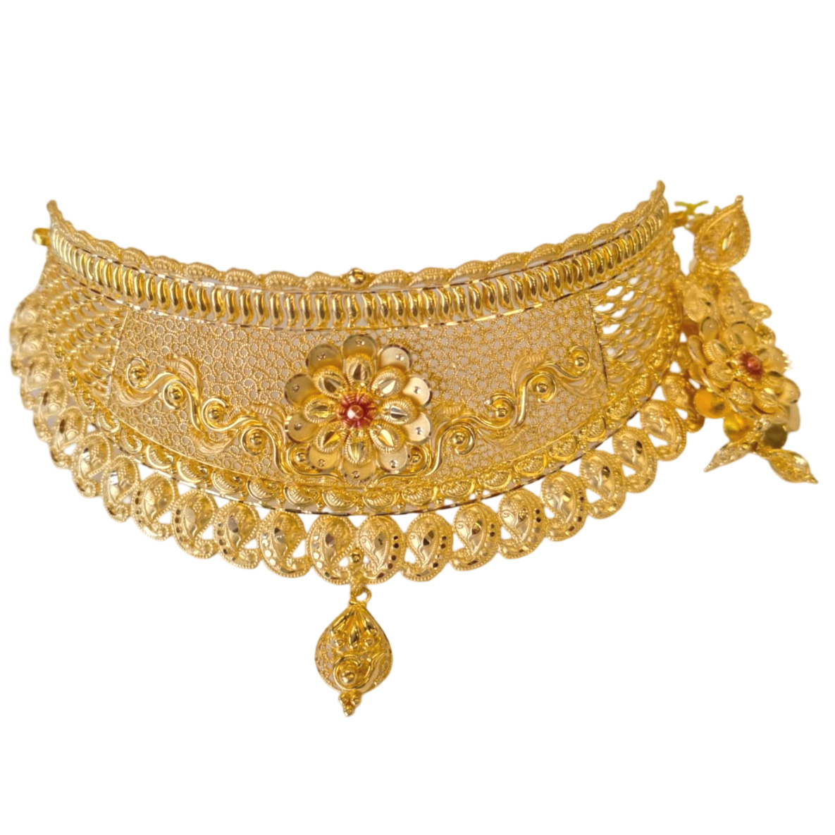 GUINEA 22k GOLD TRADITIONAL CHOKER SET FOR PARTY AND WEDDING WEAR