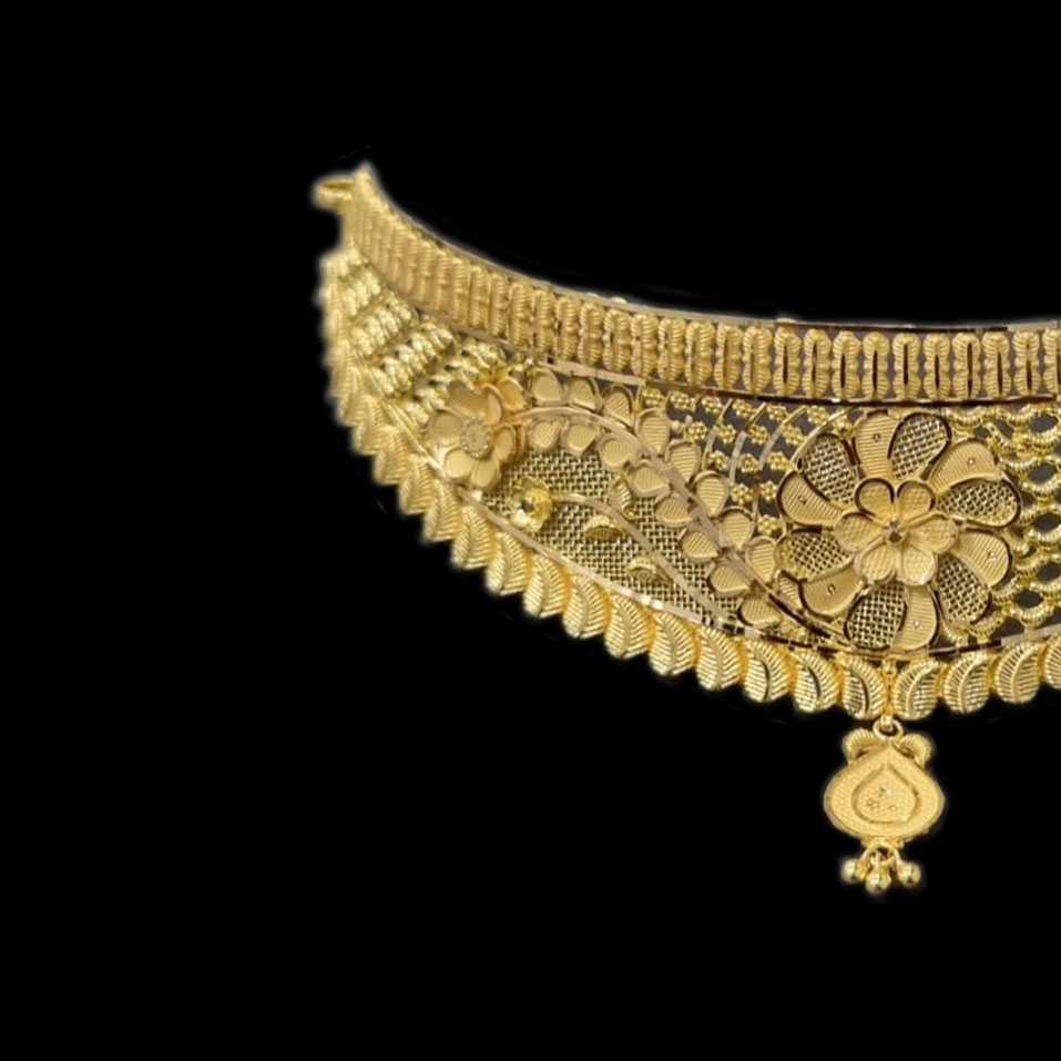 GUINEA 22k GOLD TRADITIONAL CHOKER SET FOR PARTY AND WEDDING WEAR