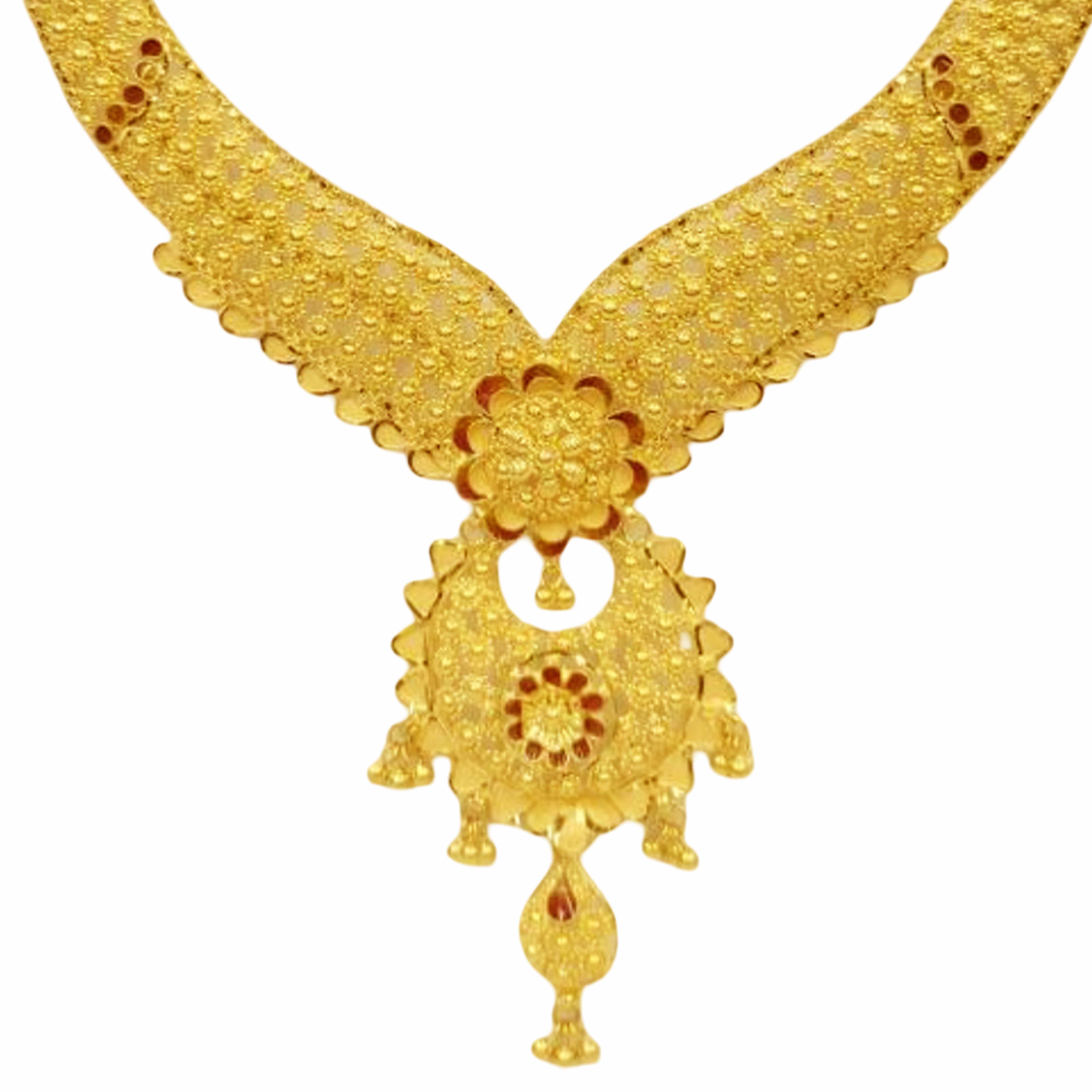 GUINEA 22k GOLD DESIGNER NECKLACE SET