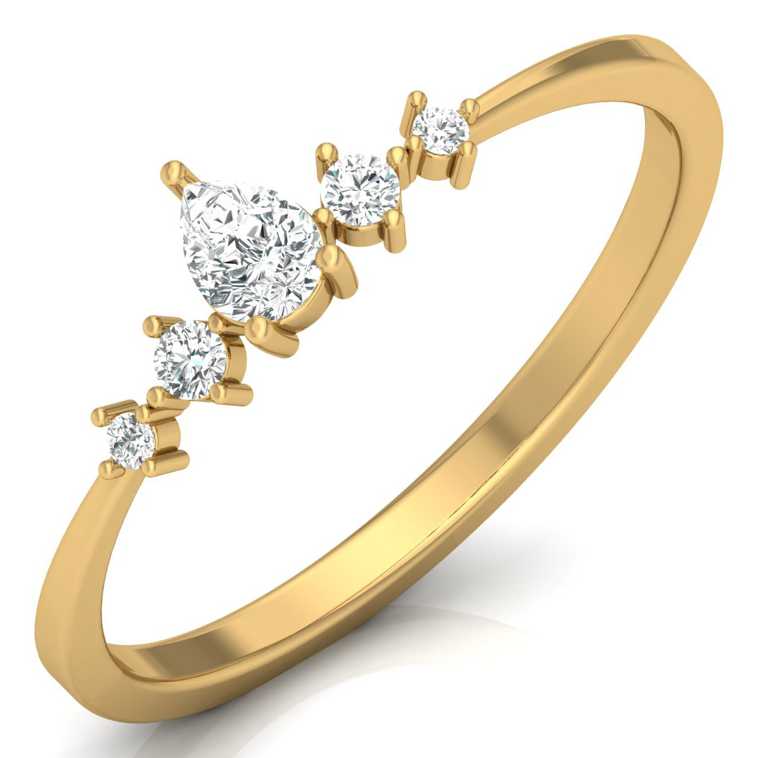 Women's Engagement Elenore Jewels Austere Three stone Diamond Ring, Size: 2  Us To 15 Us at Rs 49000 in Surat