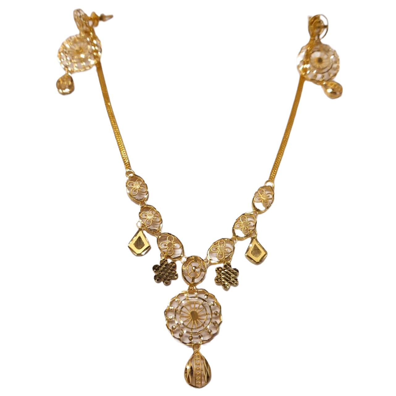 CANDERE - A KALYAN JEWELLERS COMPANY Lappa 22Kt (916) Yellow Gold Necklace  For Women's : Amazon.in: Fashion