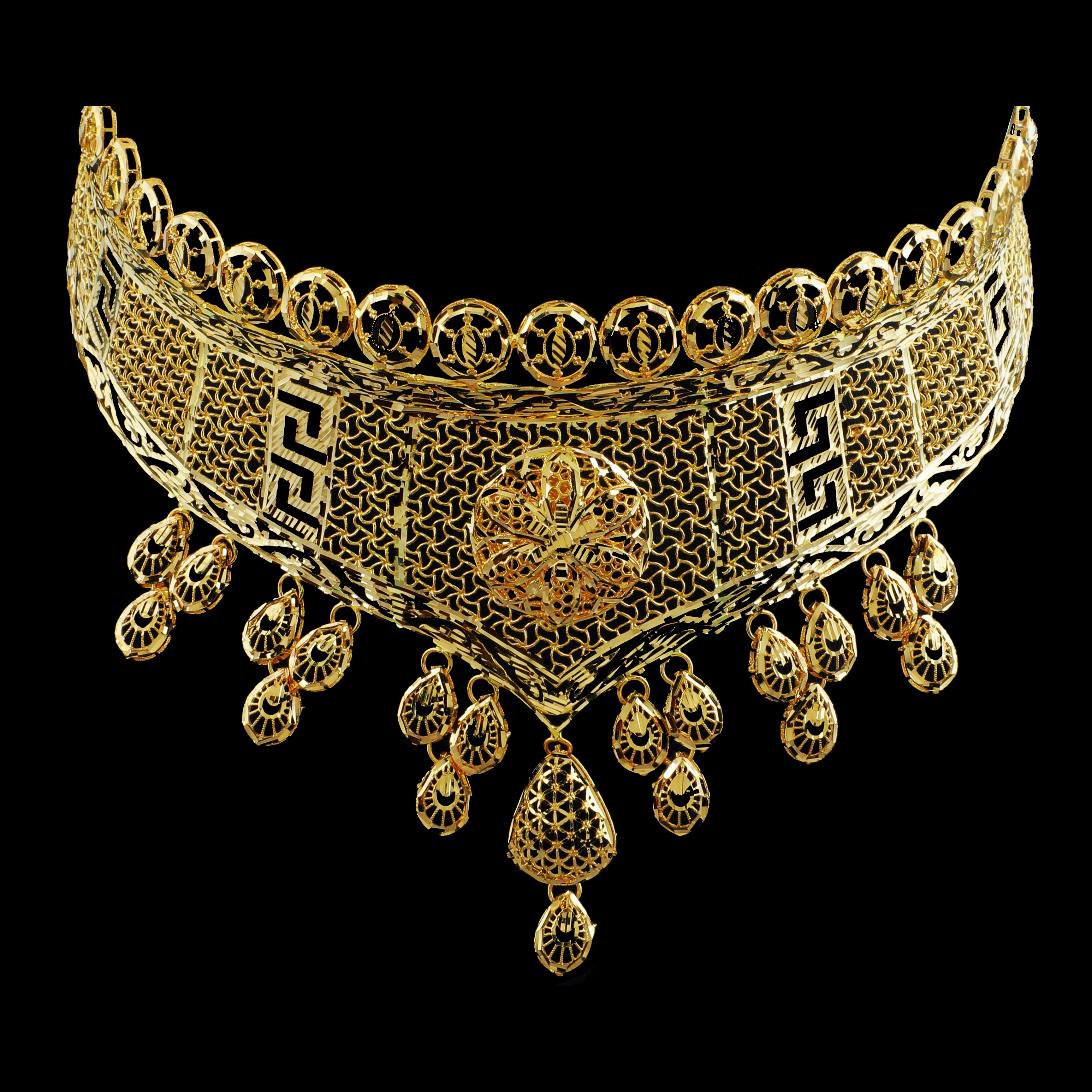 22K GOLD TURKEY CHOKER SET