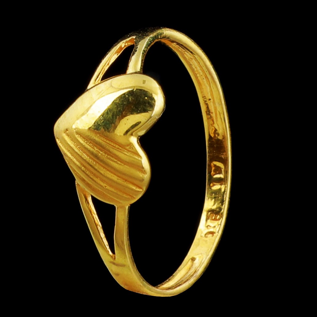 999 24K Yellow Gold Ring Woman's Fashion Love Heart Elegant Crown Ring/ US  9 | eBay