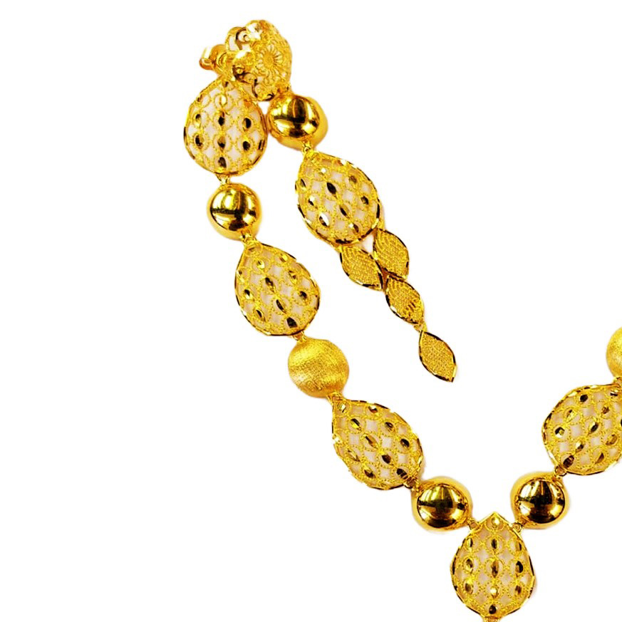 GUINEA 22k GOLD DESIGNER NECKLACE SET