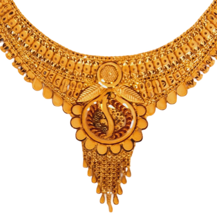 GUINEA 22k GOLD DESIGNER NECKLACE