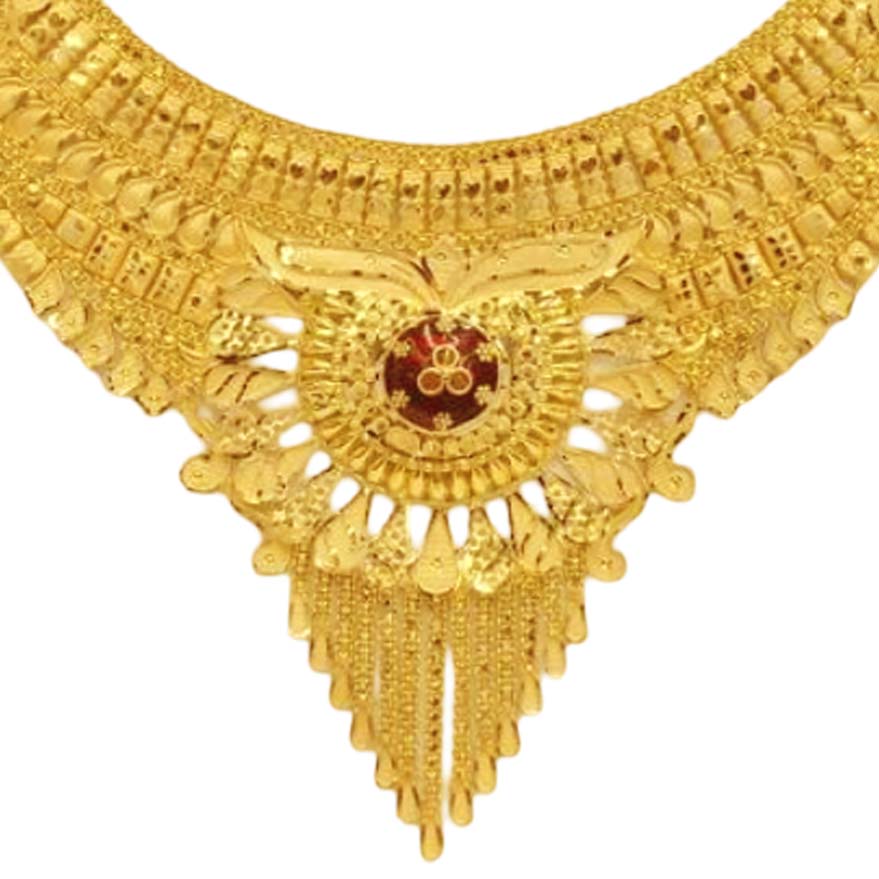 GUINEA 22k GOLD TRADITIONAL NECKLACE SET