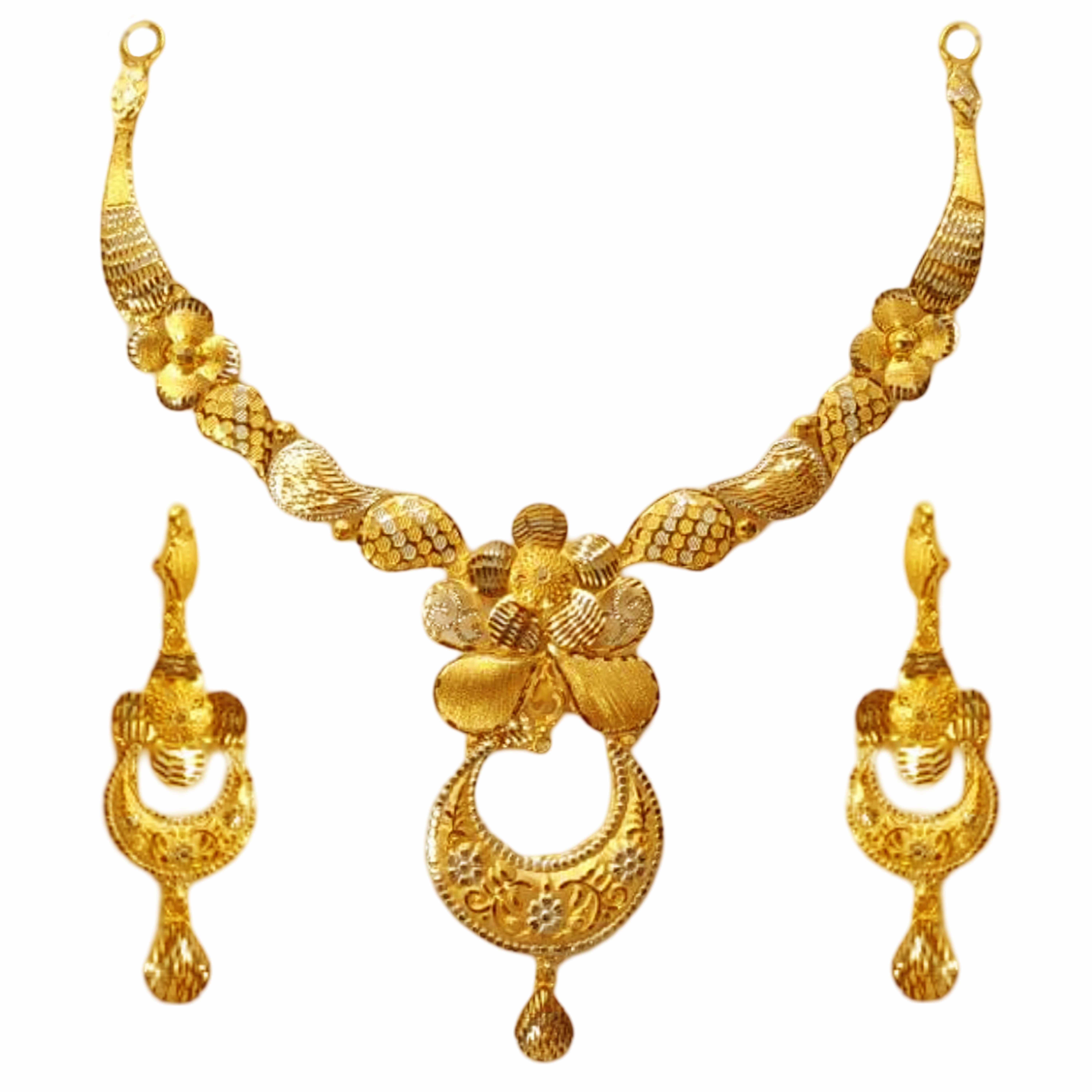 GUINEA 22k GOLD DESIGNER NECKLACE SET