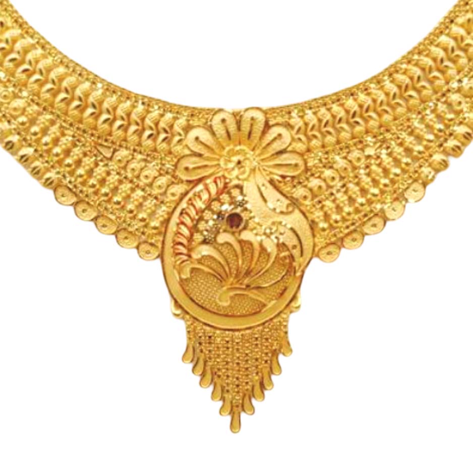 GUINEA 22k GOLD TRADITIONAL NECKLACE SET