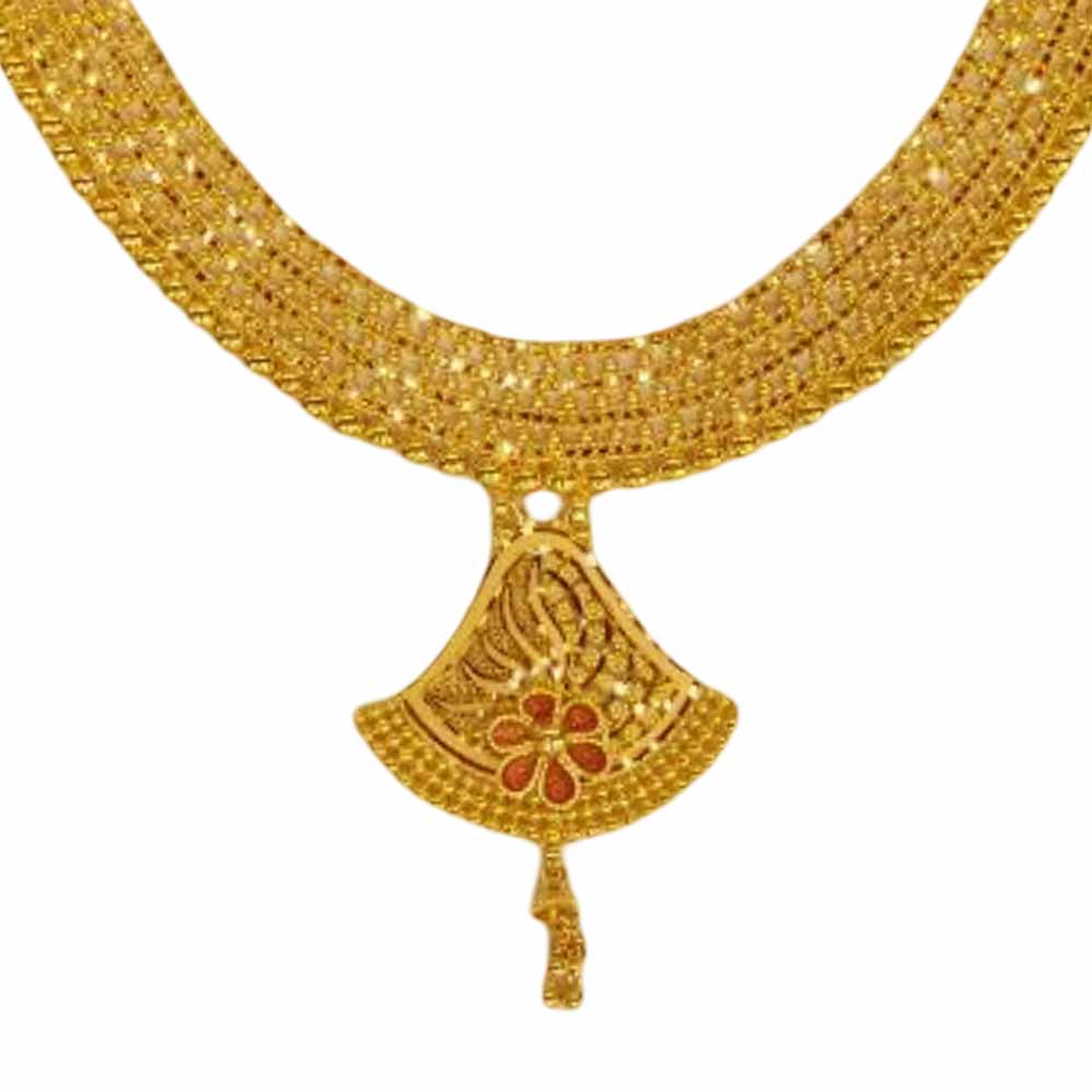 GUINEA 22k GOLD DESIGNER NECKLACE SET