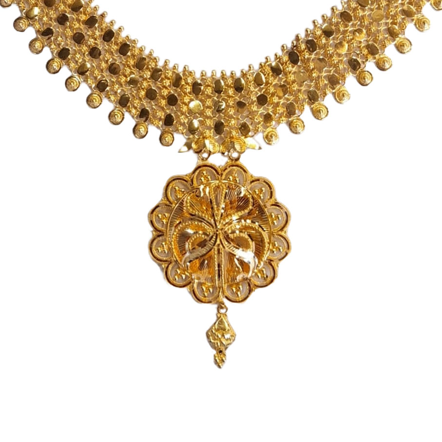 GUINEA 22k GOLD NECKLACE SET FOR PARTY AND WEDDING WEAR