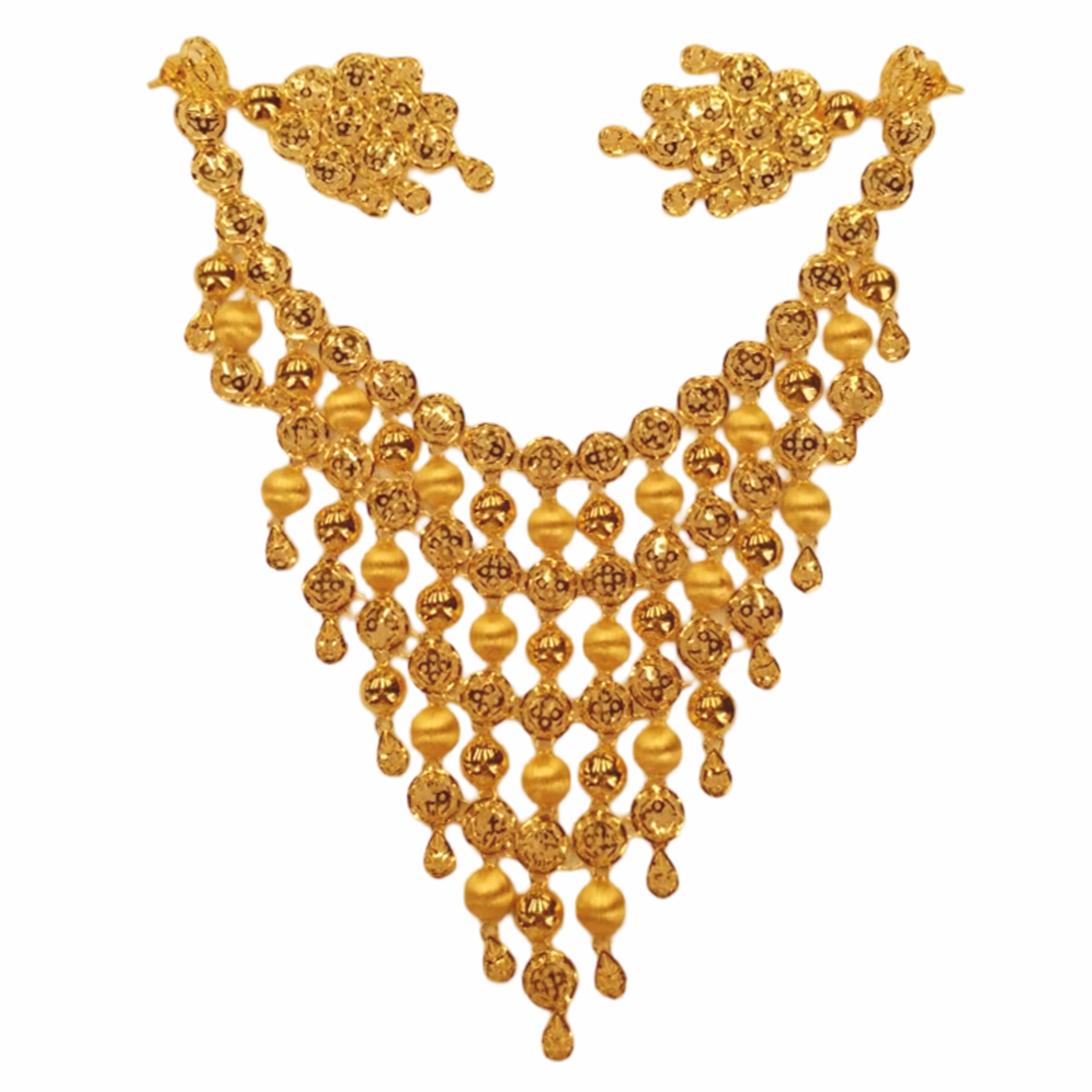 GUINEA 22k GOLD DESIGNER NECKLACE SET