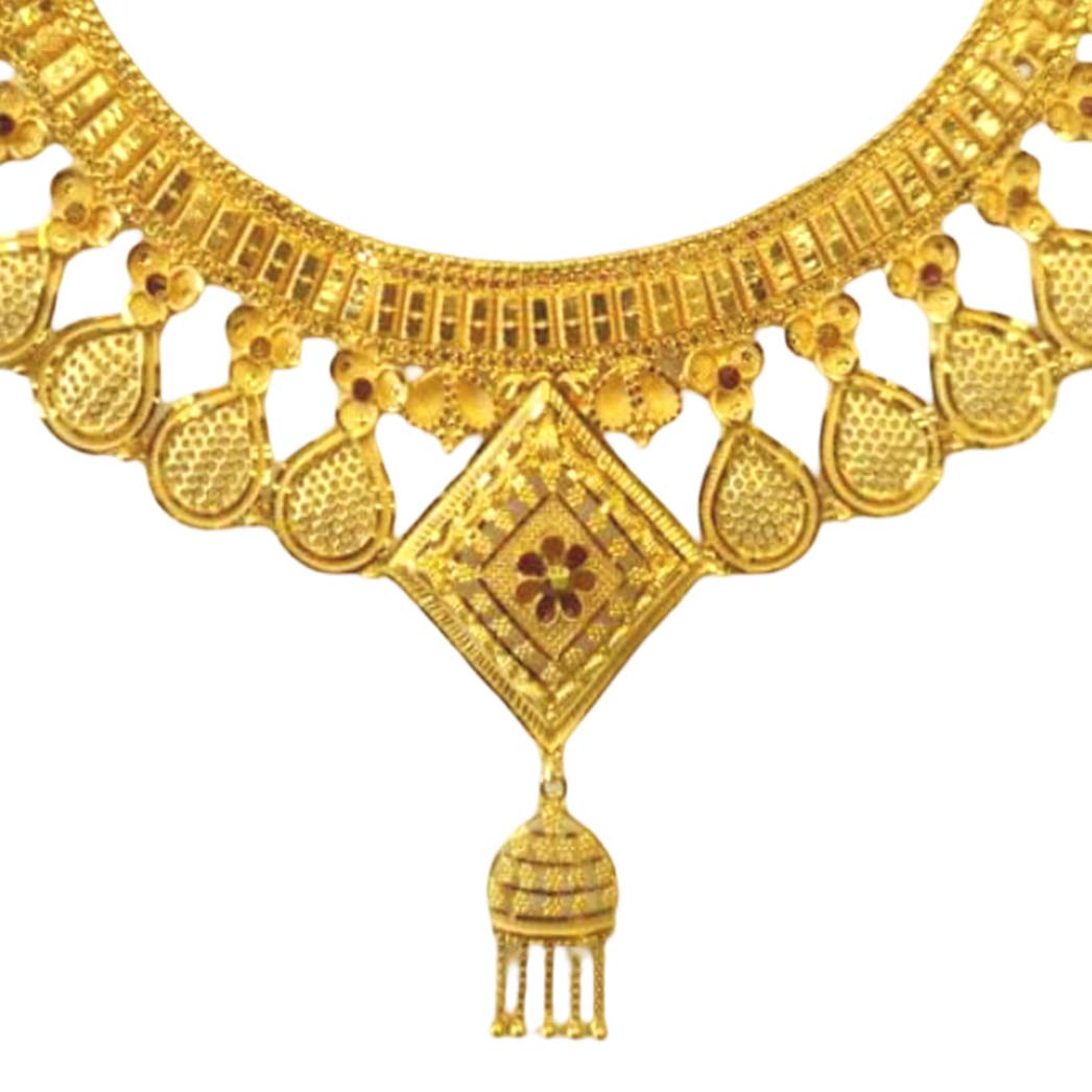 GUINEA 22k GOLD TRADITIONAL NECKLACE SET