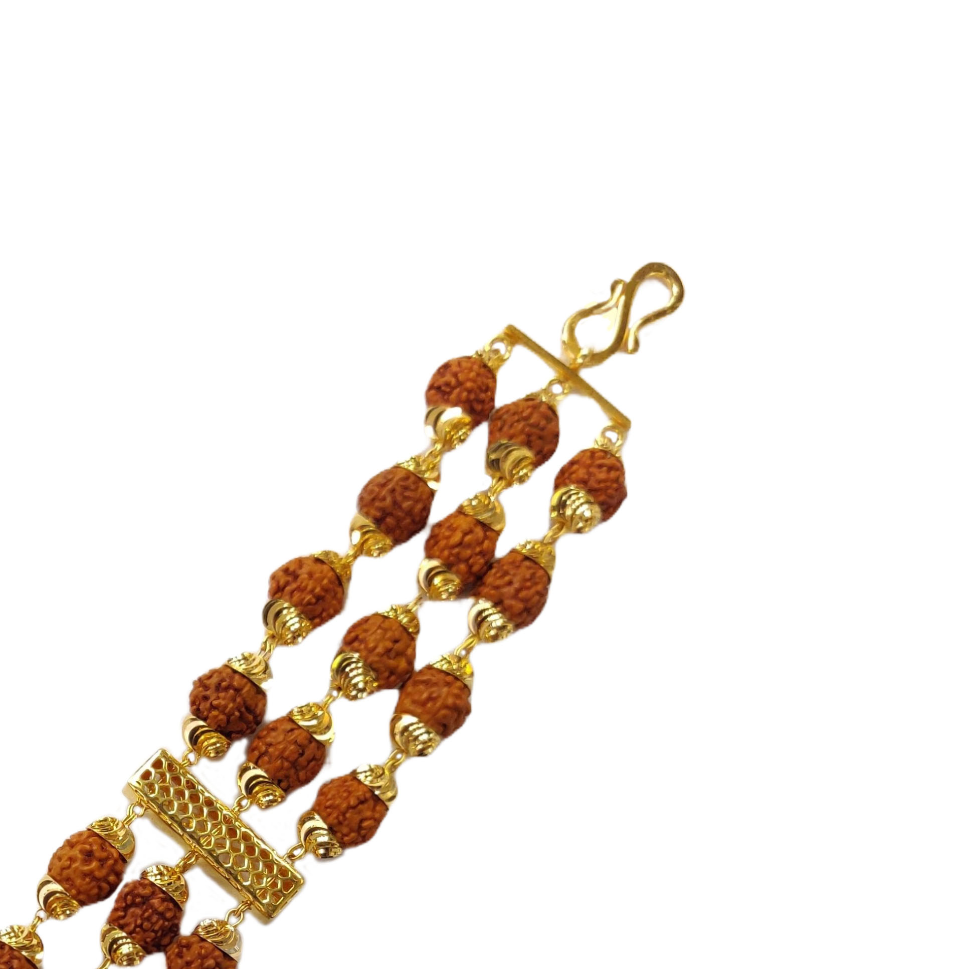 GUINEA 22K Gold Modern Rudraksha Bracelet