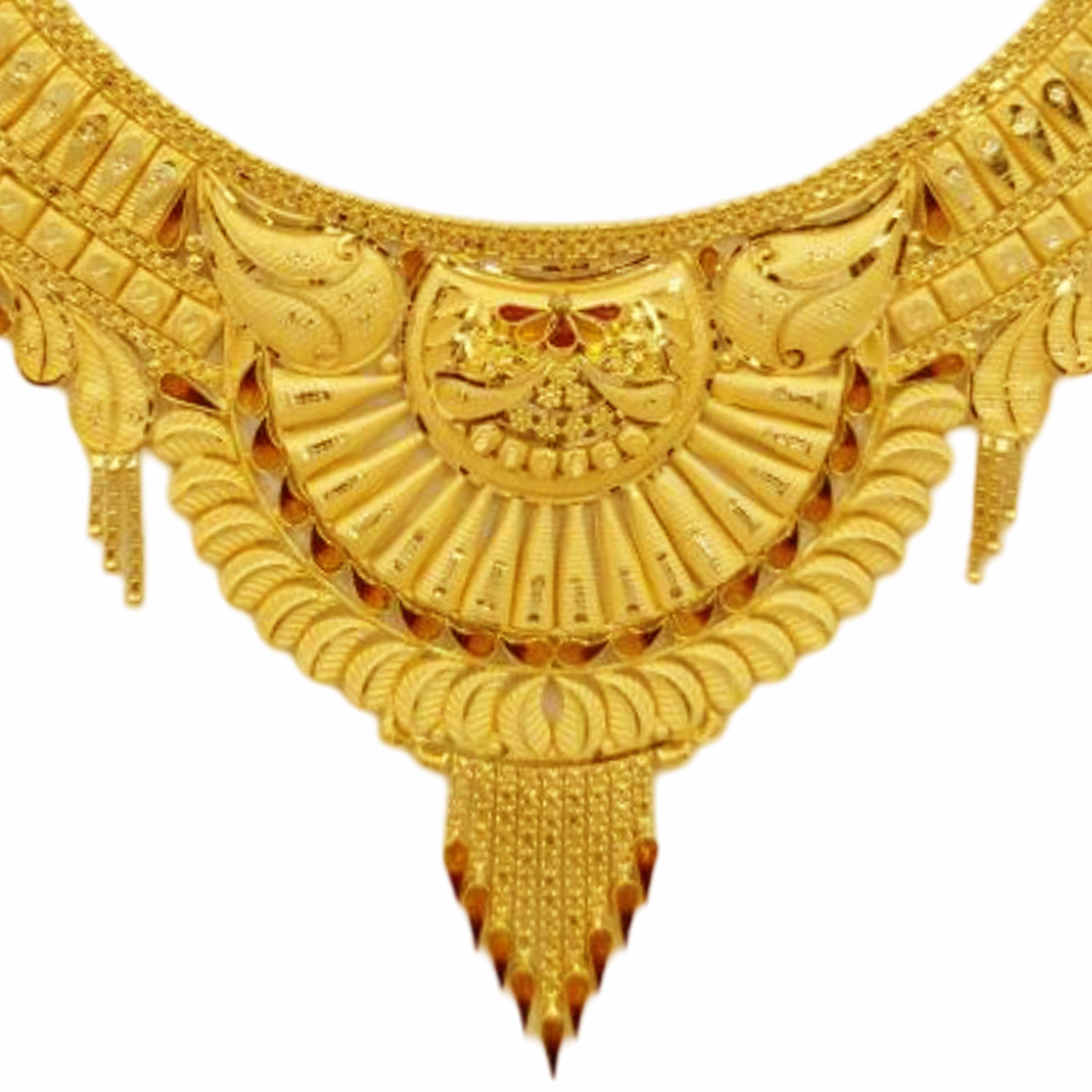 GUINEA 22k GOLD DESIGNER NECKLACE SET