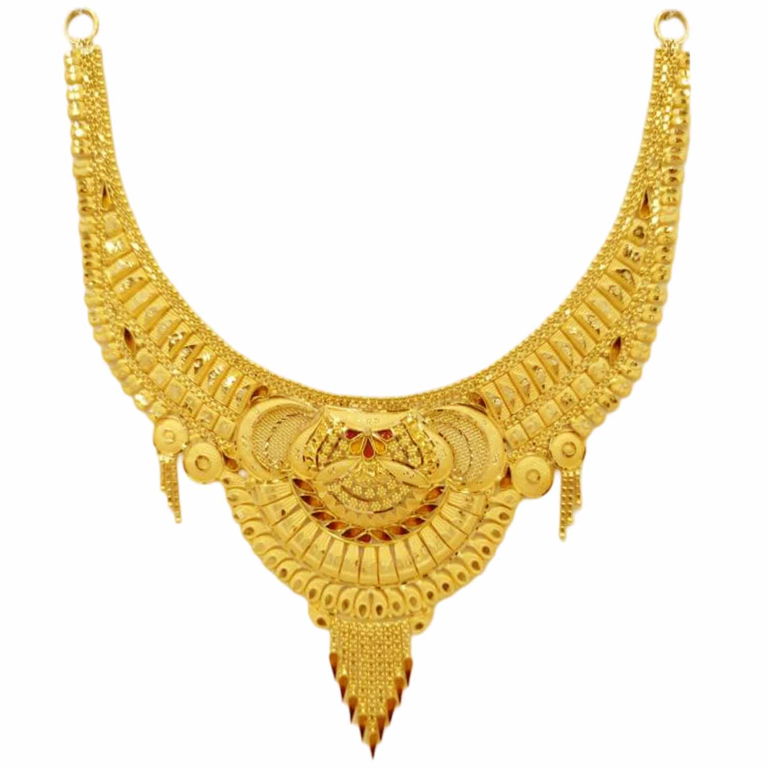 GUINEA 22k GOLD DESIGNER NECKLACE SET