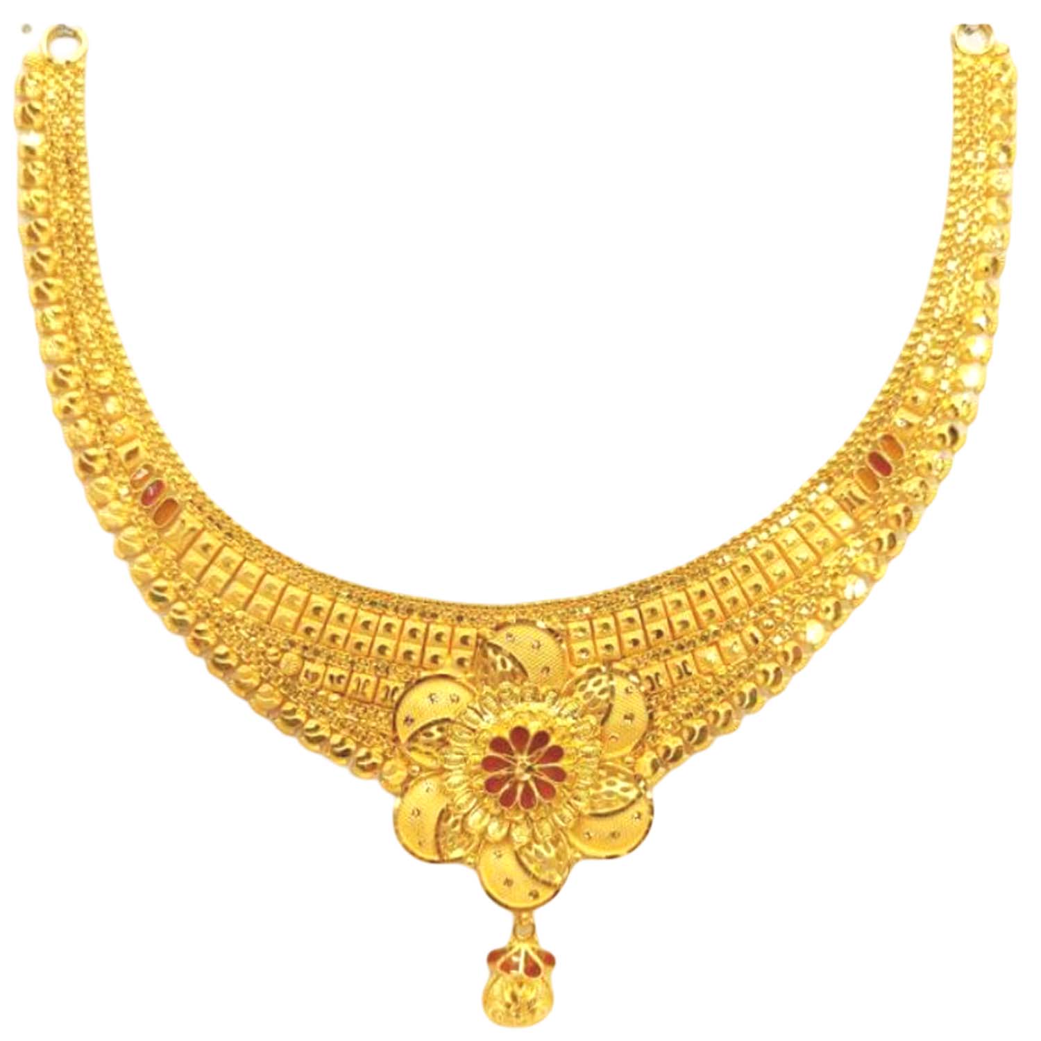 GUINEA 22k GOLD TRADITIONAL NECKLACE SET