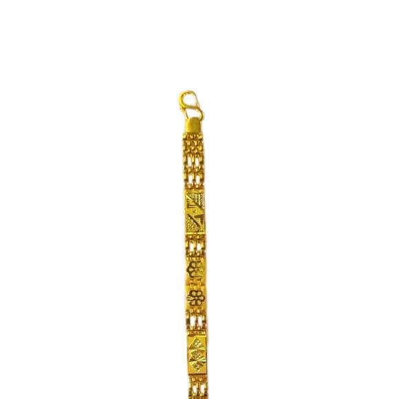 22K Yellow gold Men's Bracelet Beautifully handcrafted diamond cut design  83 | eBay