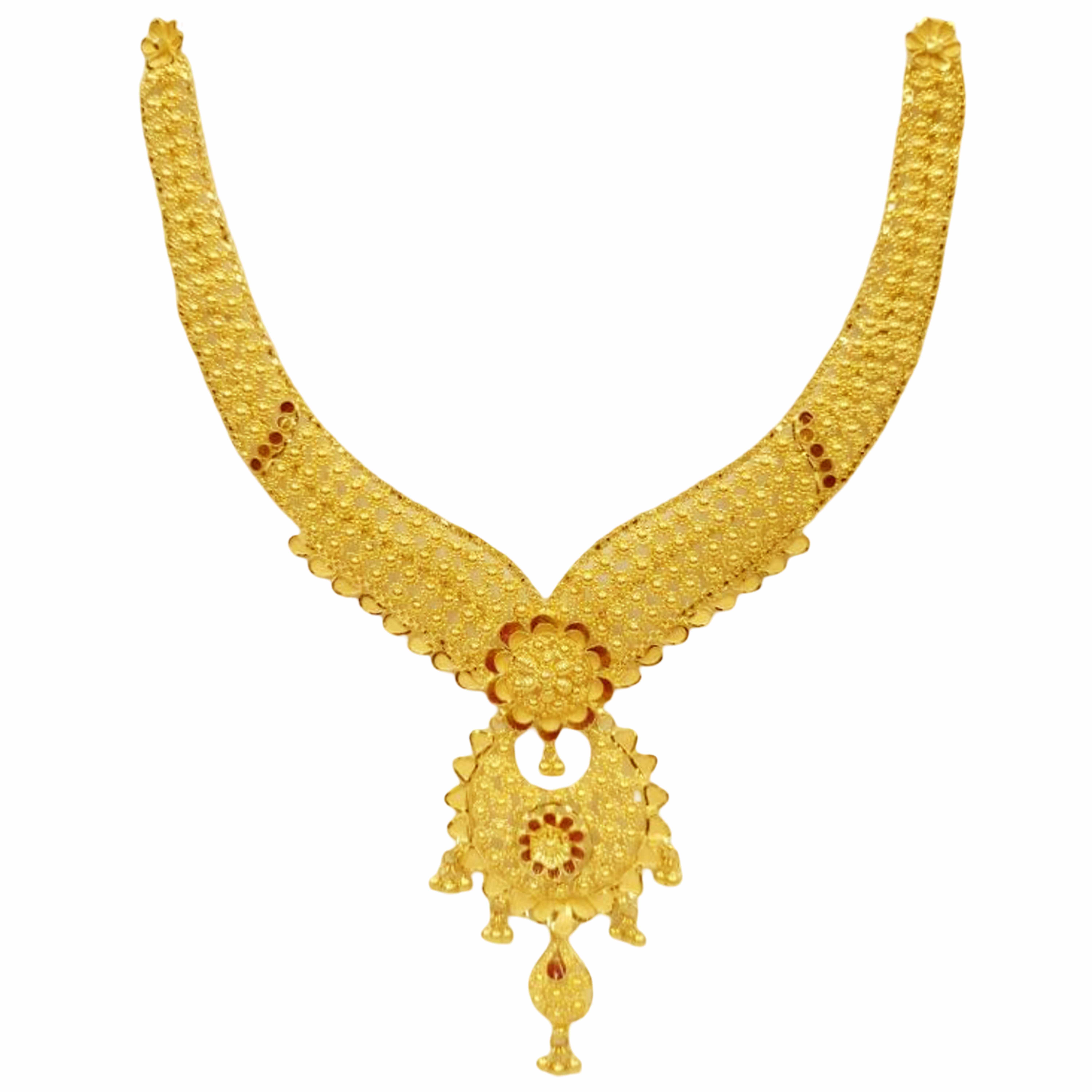 GUINEA 22k GOLD DESIGNER NECKLACE SET