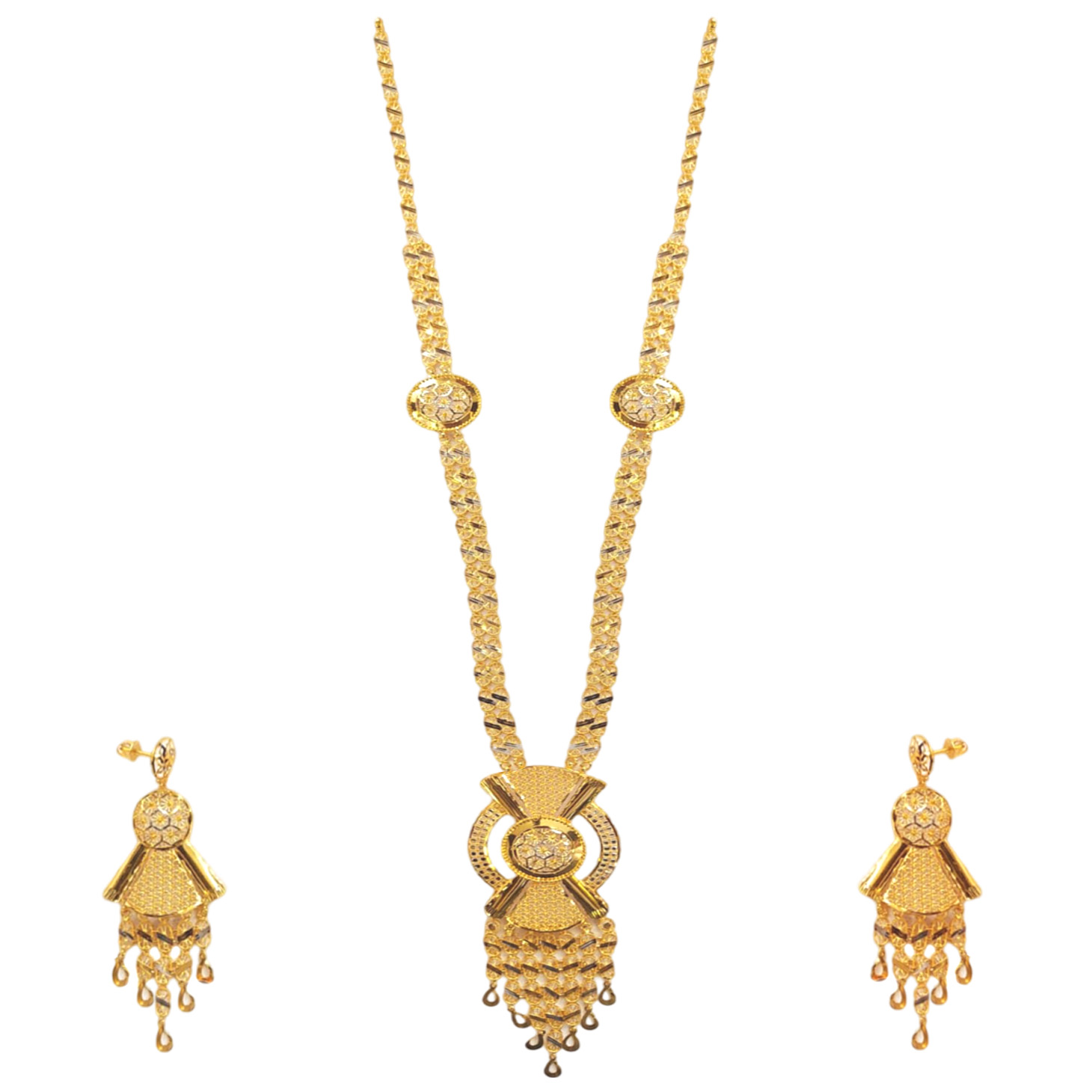 GUINEA 22k GOLD DESIGNER NECKLACE SET