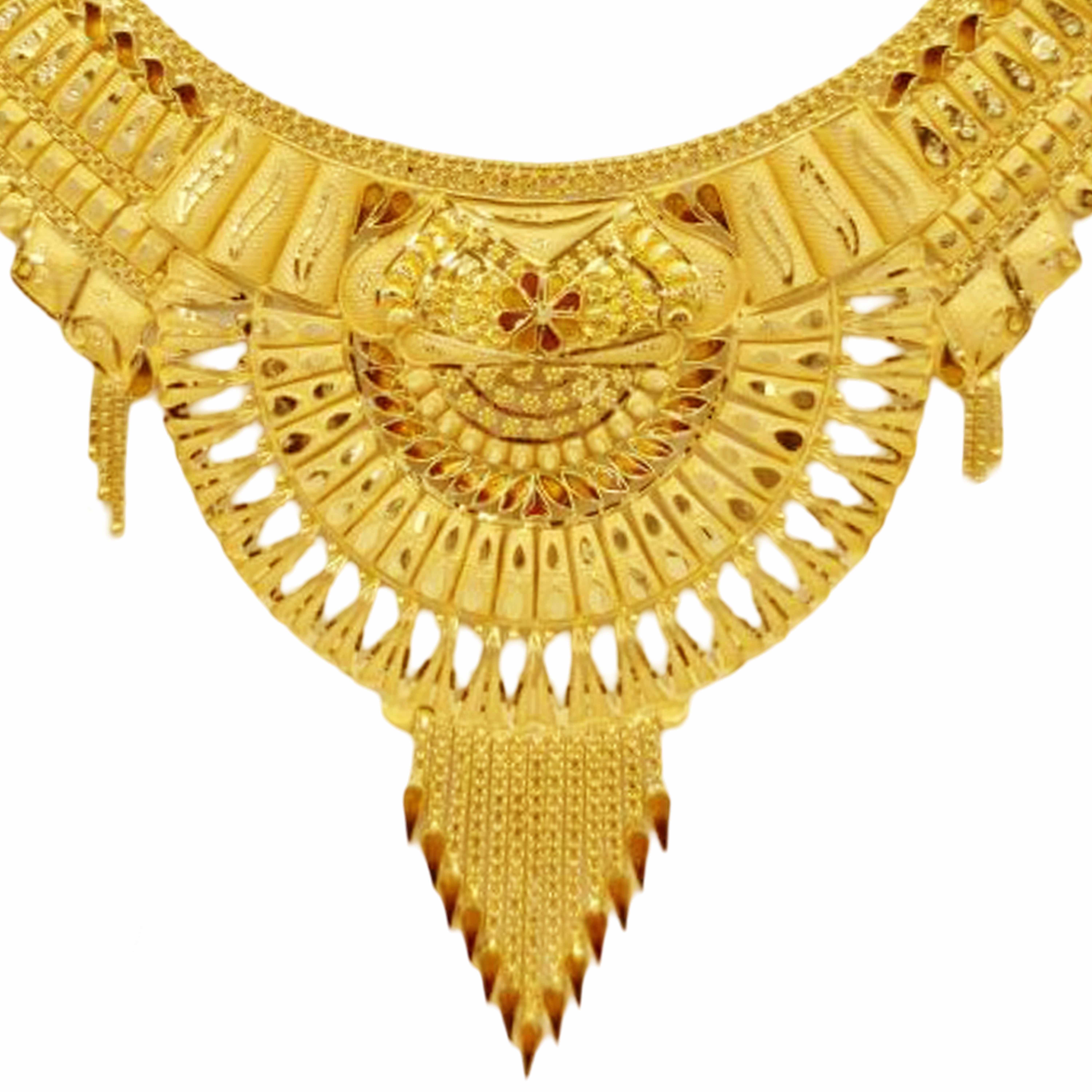 GUINEA 22k GOLD DESIGNER NECKLACE SET