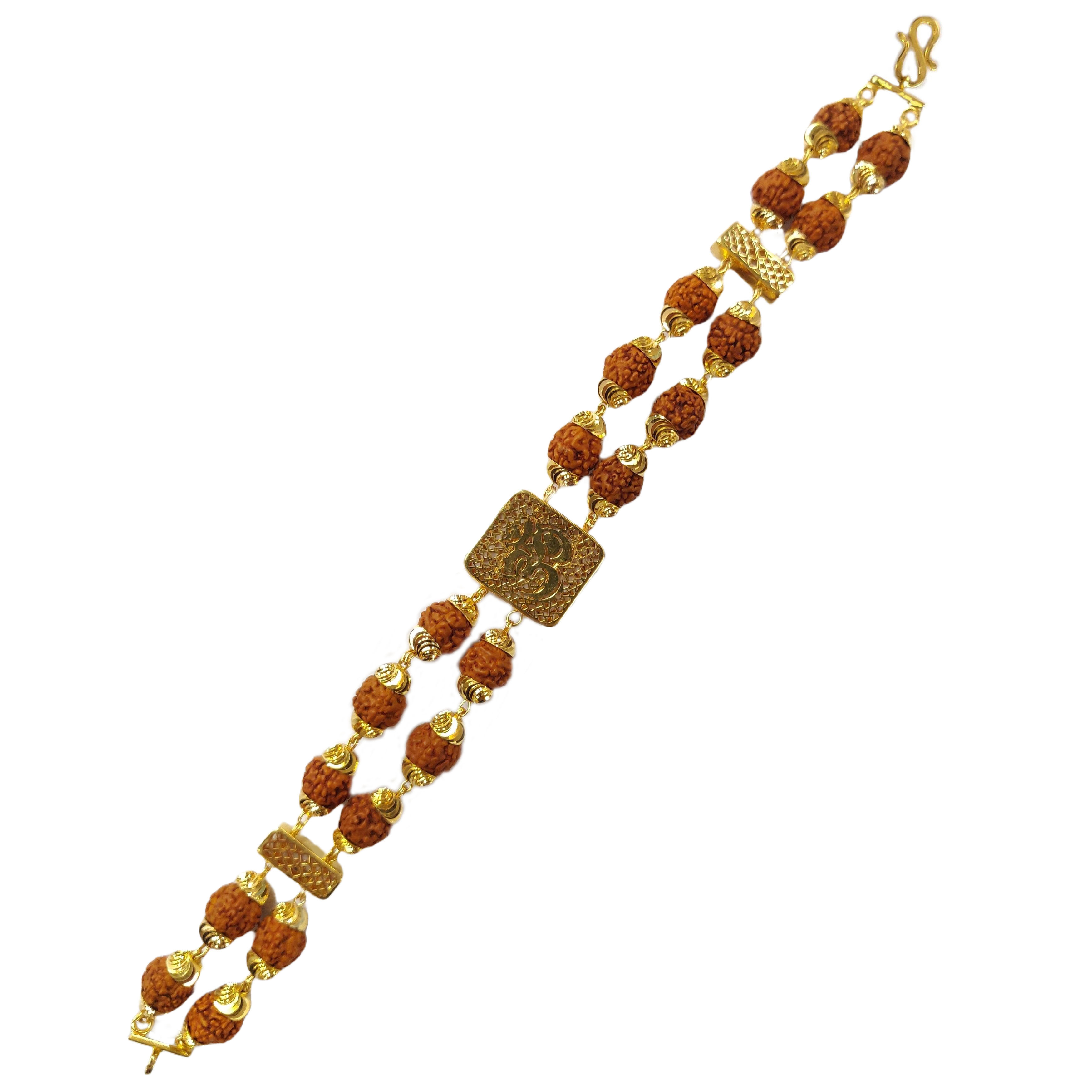 GUINEA 22K Gold Modern Rudraksha Bracelet