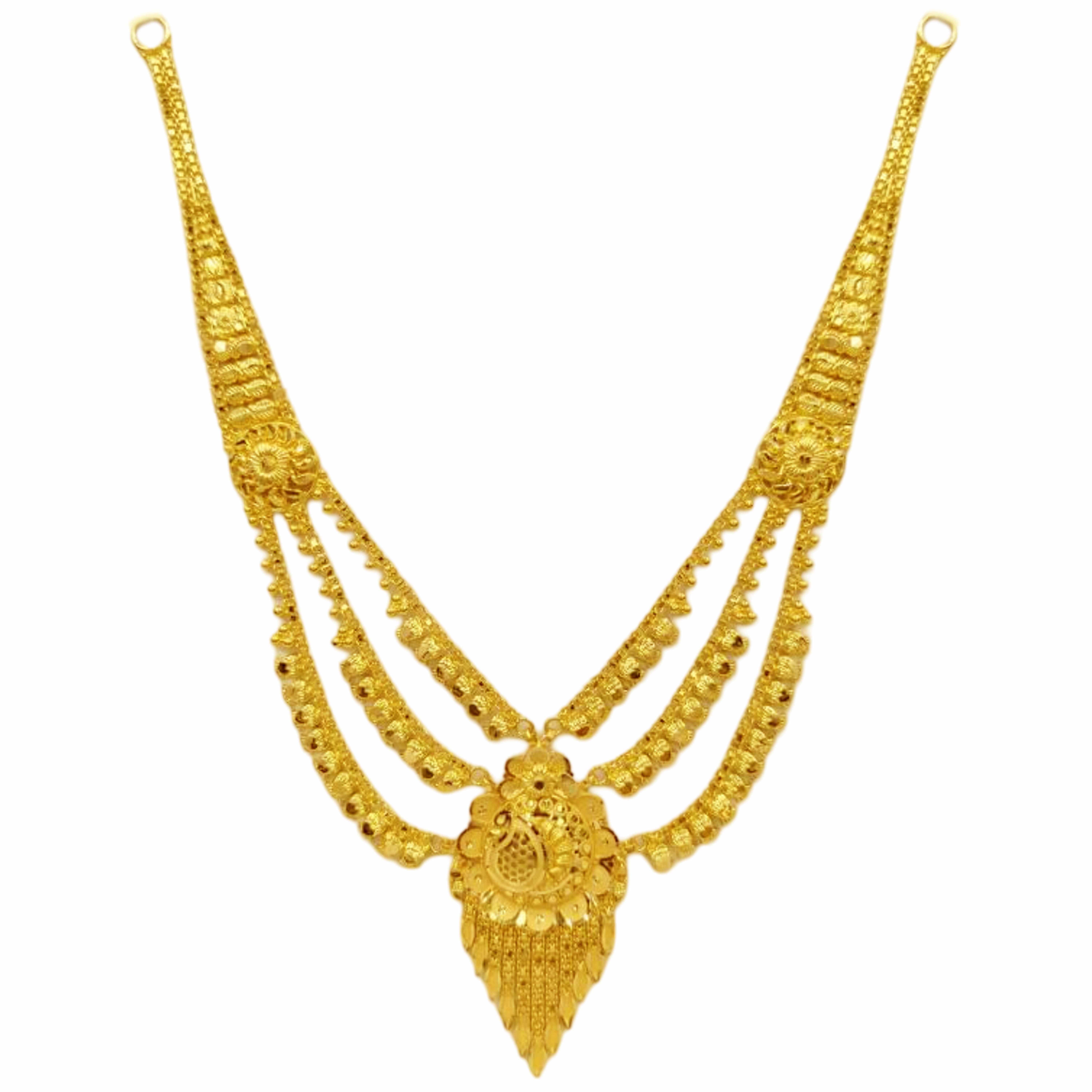 GUINEA 22k GOLD DESIGNER NECKLACE SET