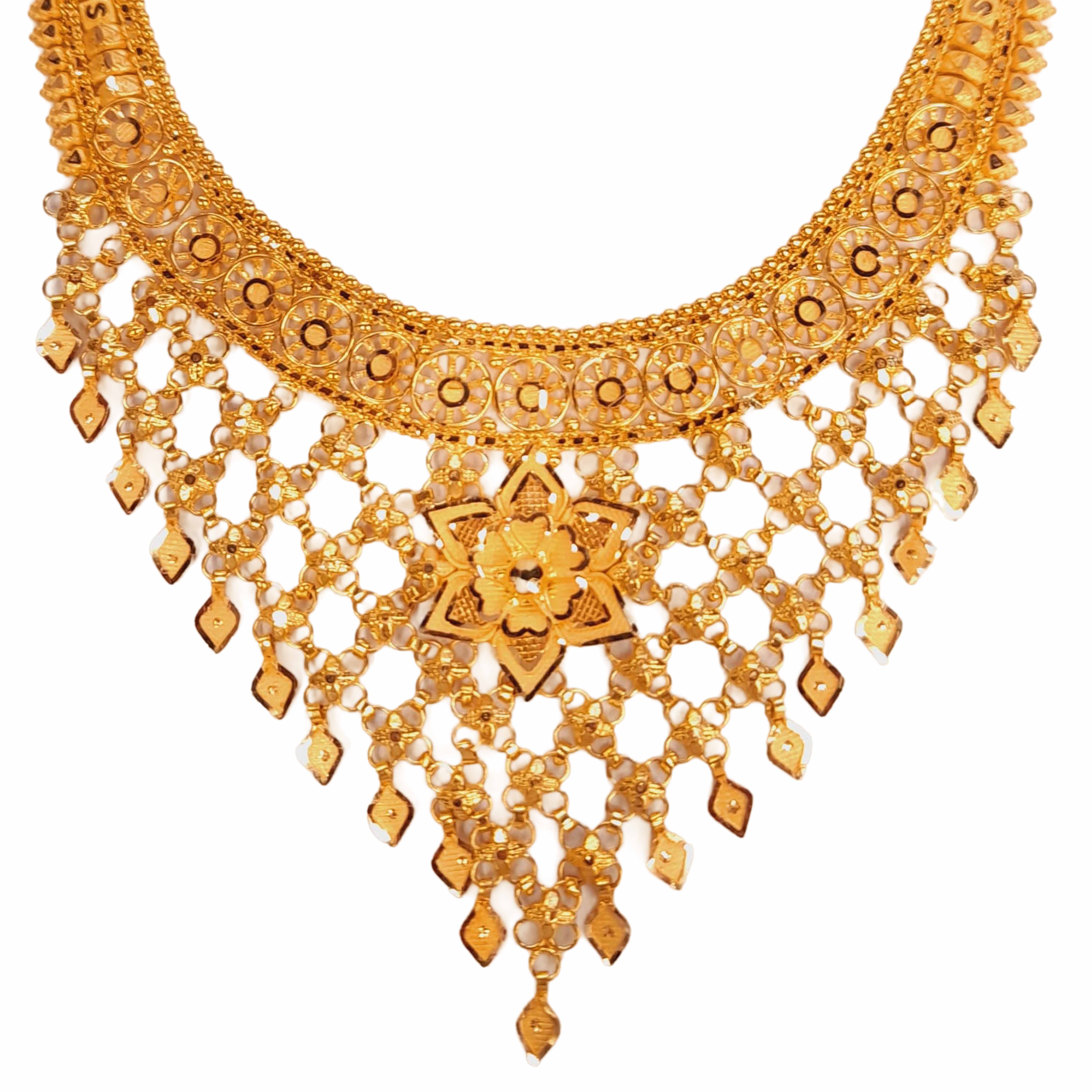 Guinea 22k Light Weight Gold Necklace Set Guinea The Hallmark