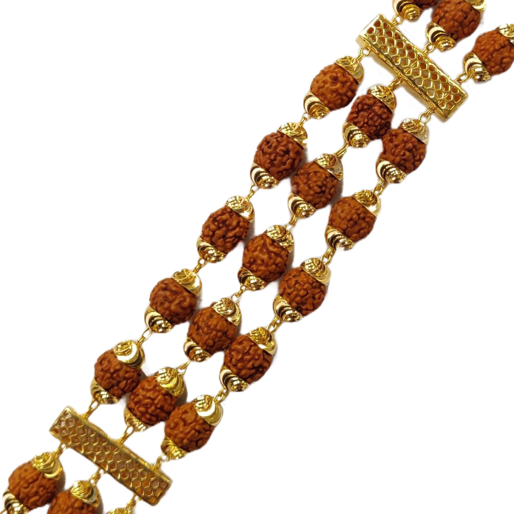 GUINEA 22K Gold Modern Rudraksha Bracelet