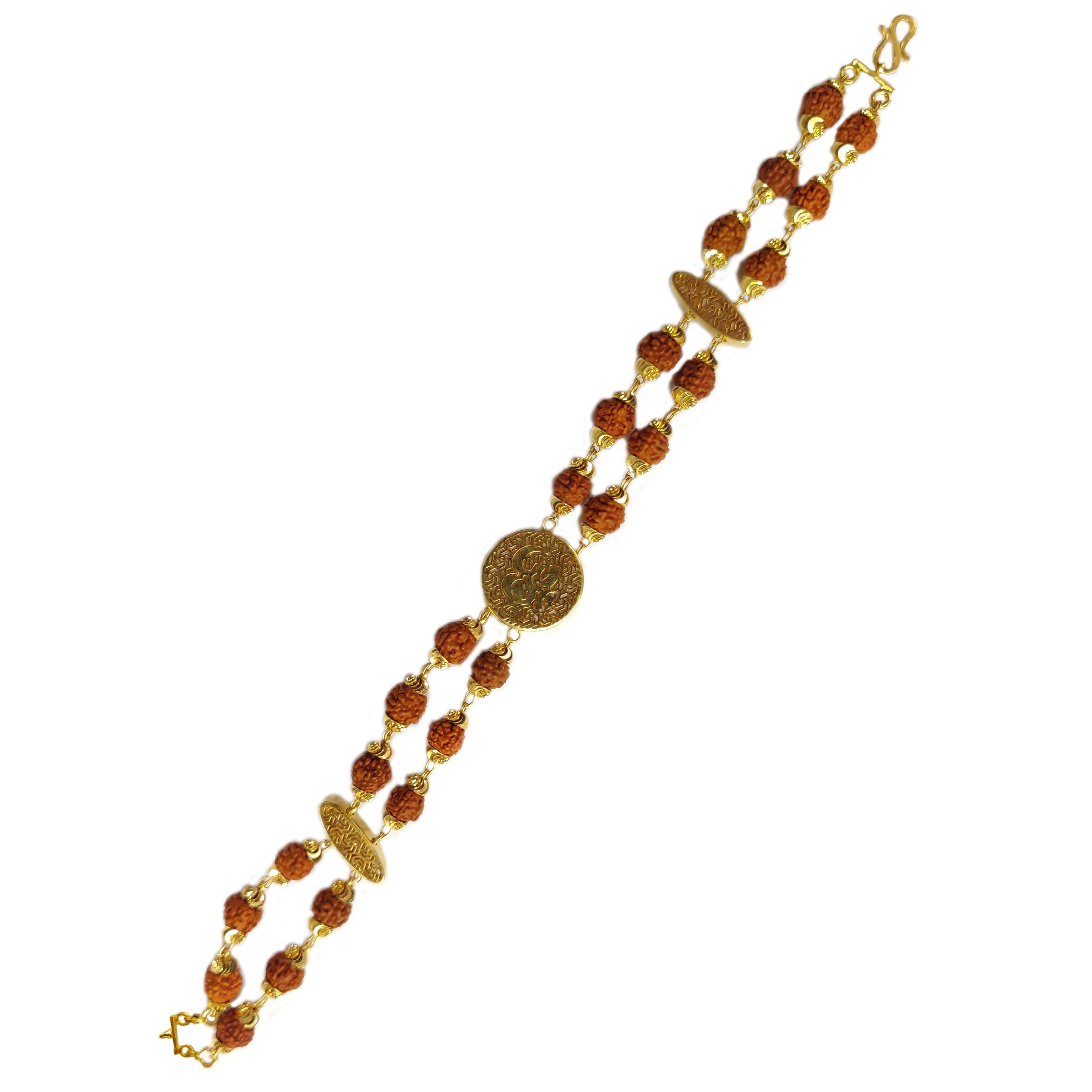 GUINEA 22K Gold Modern Rudraksha Bracelet