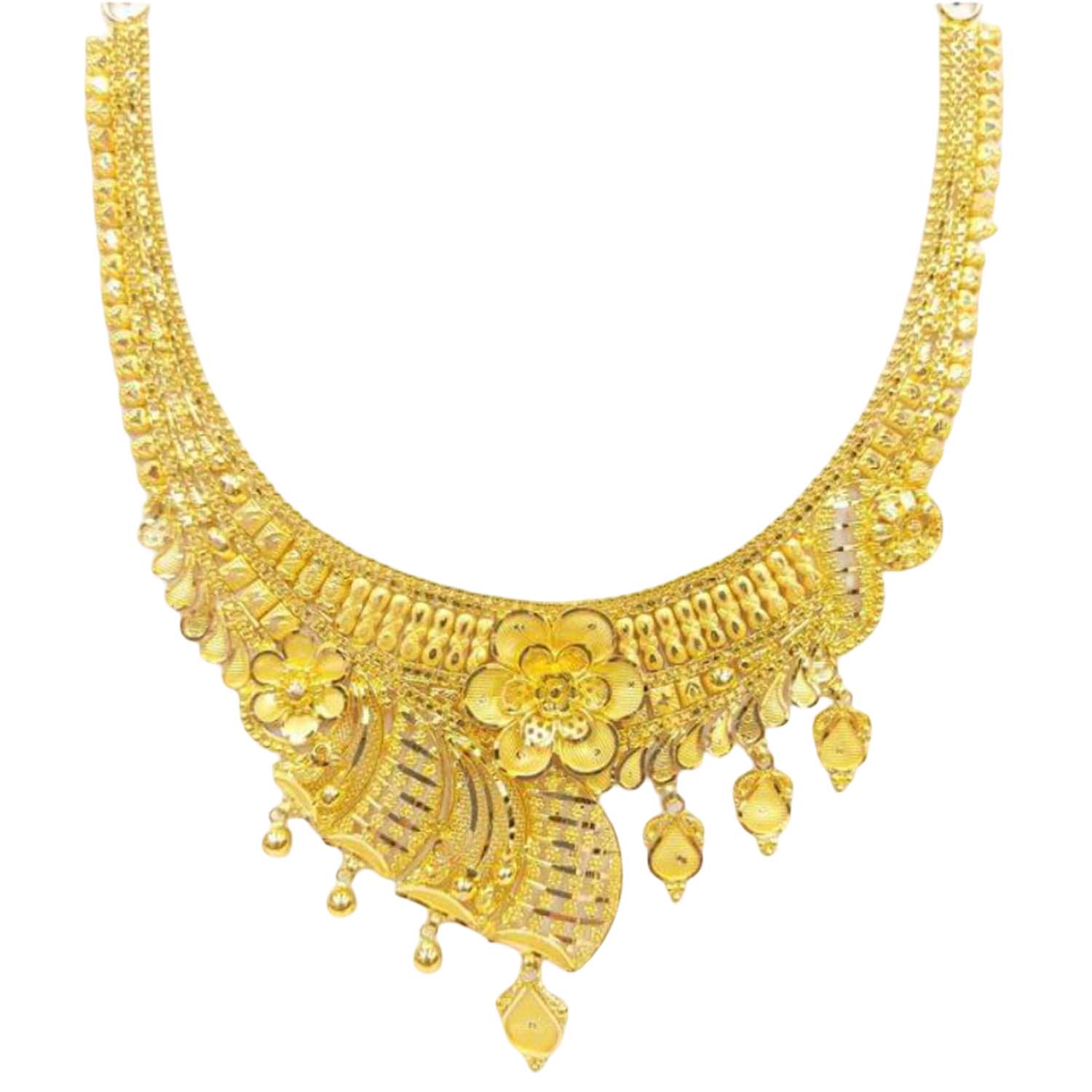GUINEA 22k GOLD TRADITIONAL NECKLACE SET