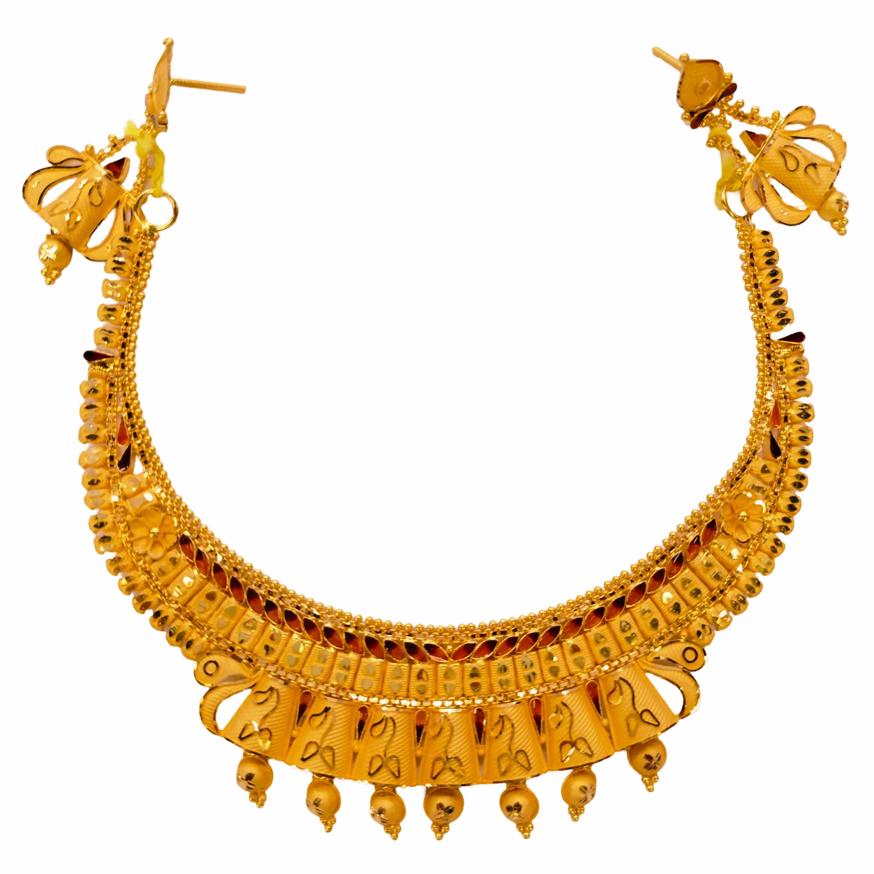 GUINEA 22k GOLD DESIGNER NECKLACE SET