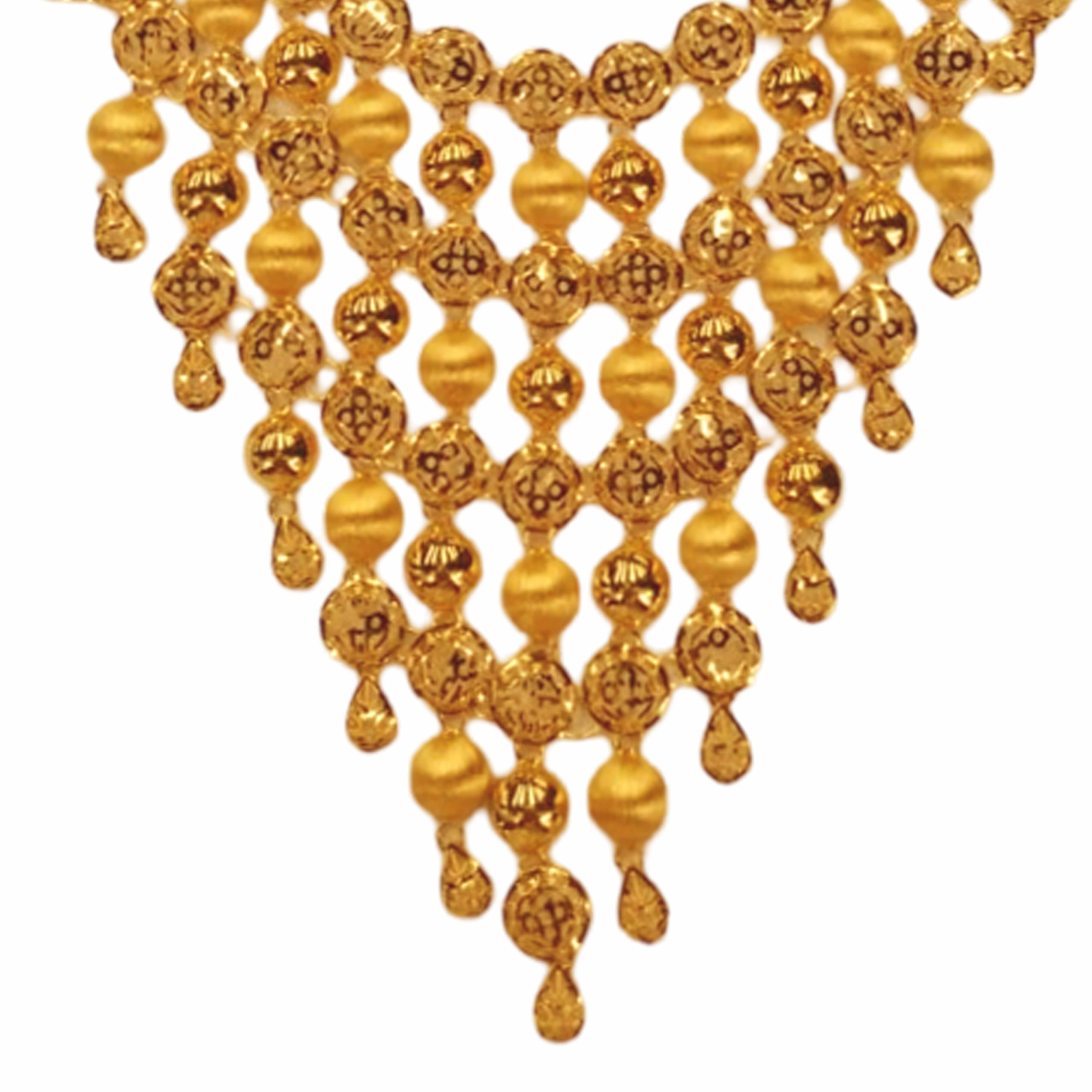 GUINEA 22k GOLD DESIGNER NECKLACE SET