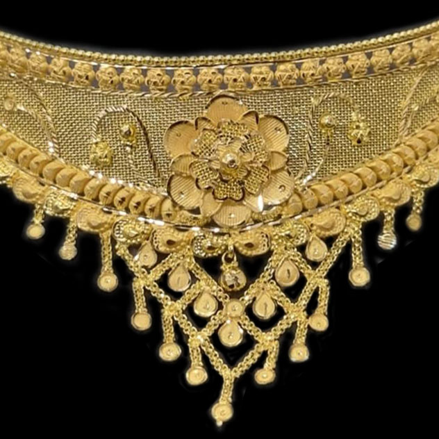 GUINEA 22k GOLD TRADITIONAL CHOKER SET FOR PARTY AND WEDDING WEAR