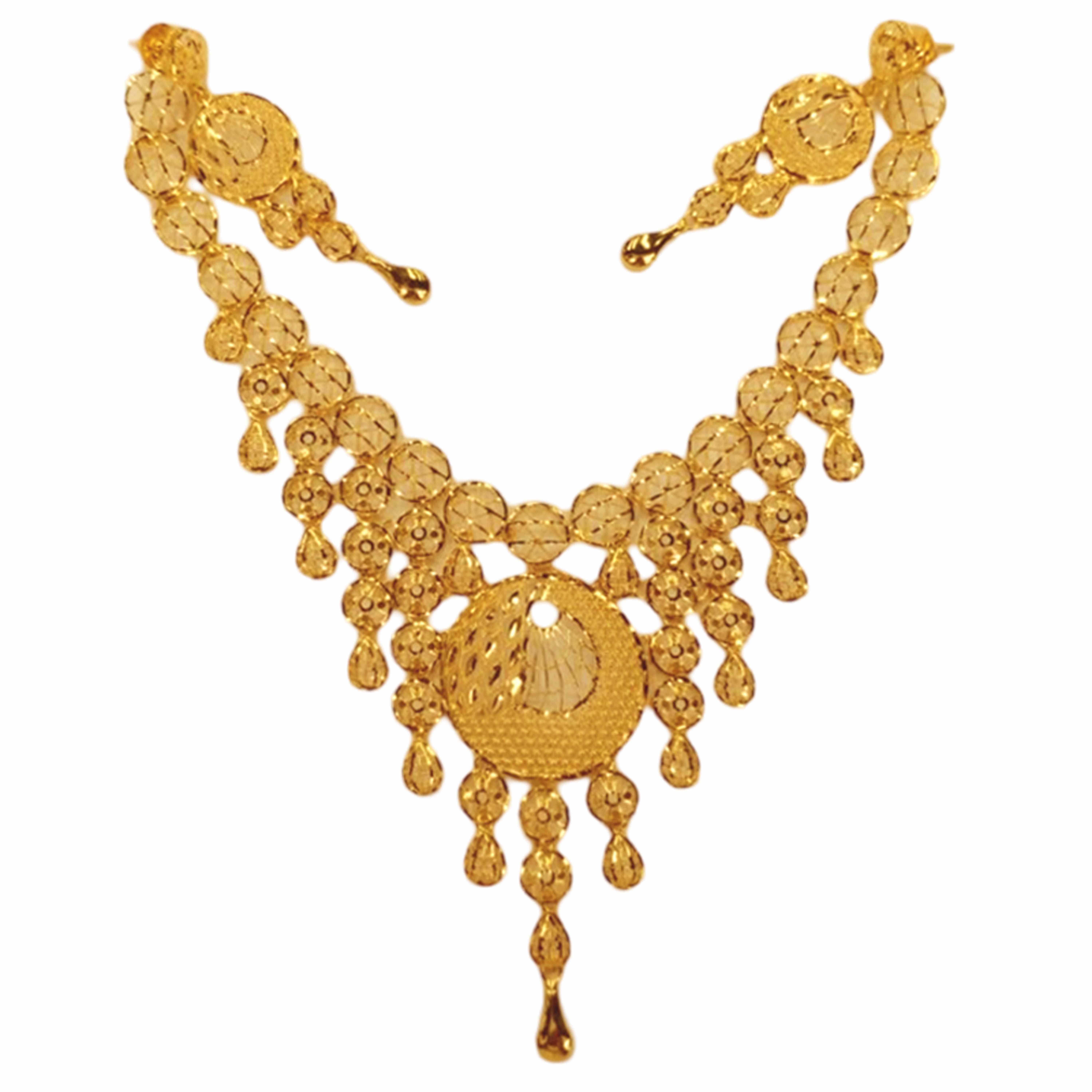 GUINEA 22k GOLD DESIGNER NECKLACE SET