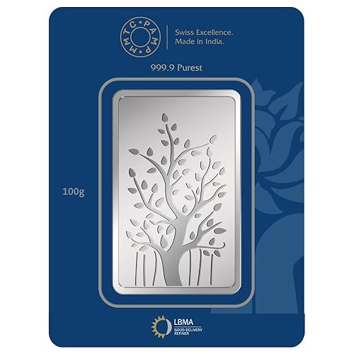 MMTC-PAMP 999.9 Banyan Tree 100 Gram Silver Bar