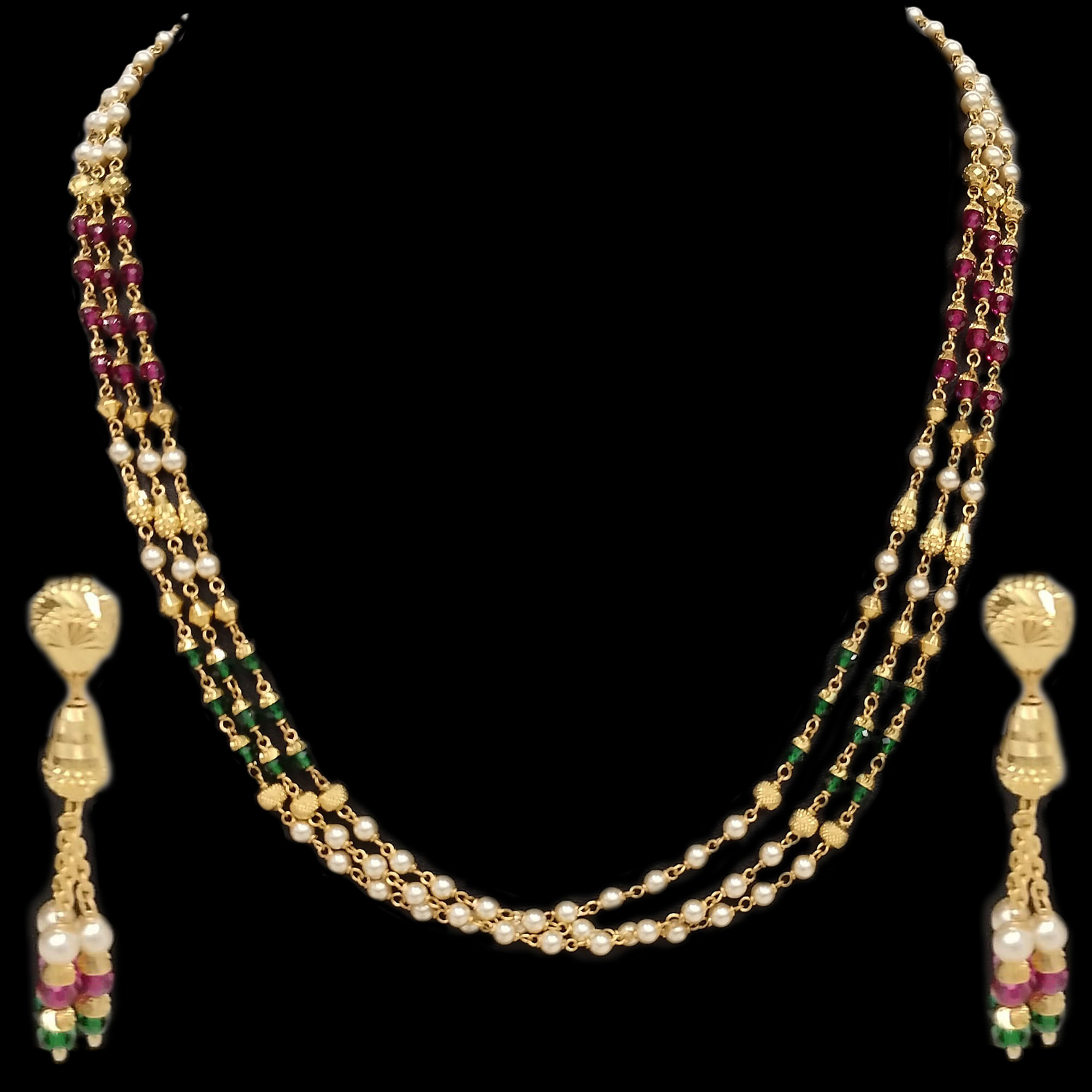 Guinea 22k Light Weight Gold Necklace Set